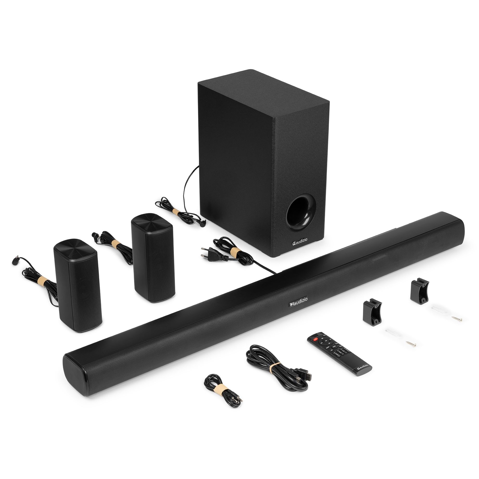 SB100 5.1 System with Soundbar, Subwoofer and 2 surround speakers 160W