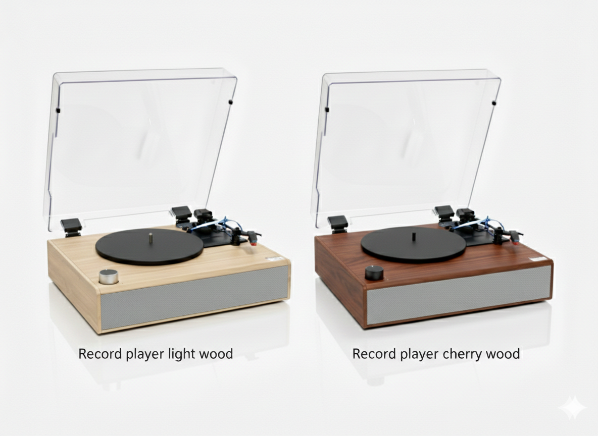 Tucson Record Player with BT in/out Light Wood