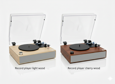 Tucson Record Player with BT in/out Cherry Wood