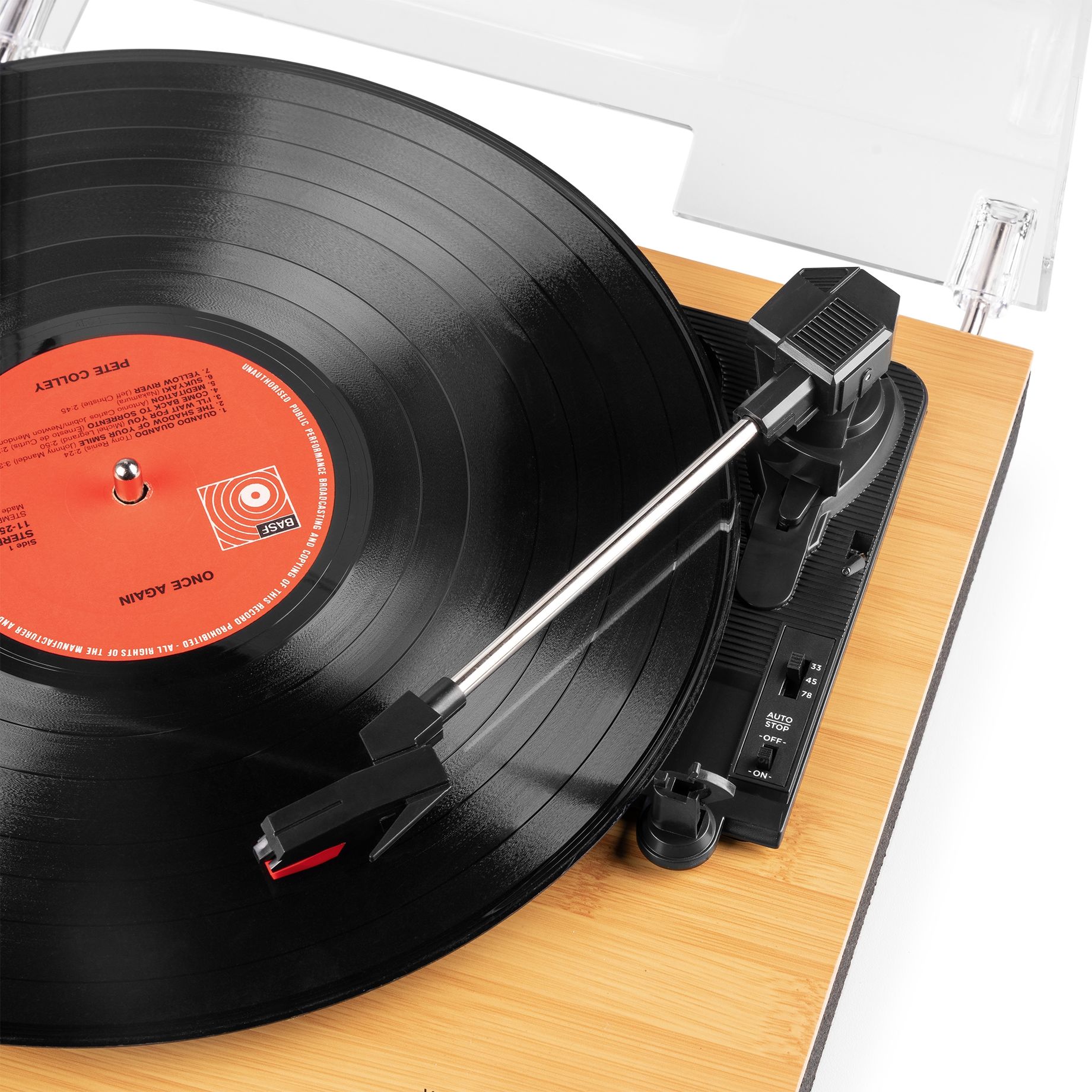 Tupelo Record Player Set BT with 2 Speakers Bamboo