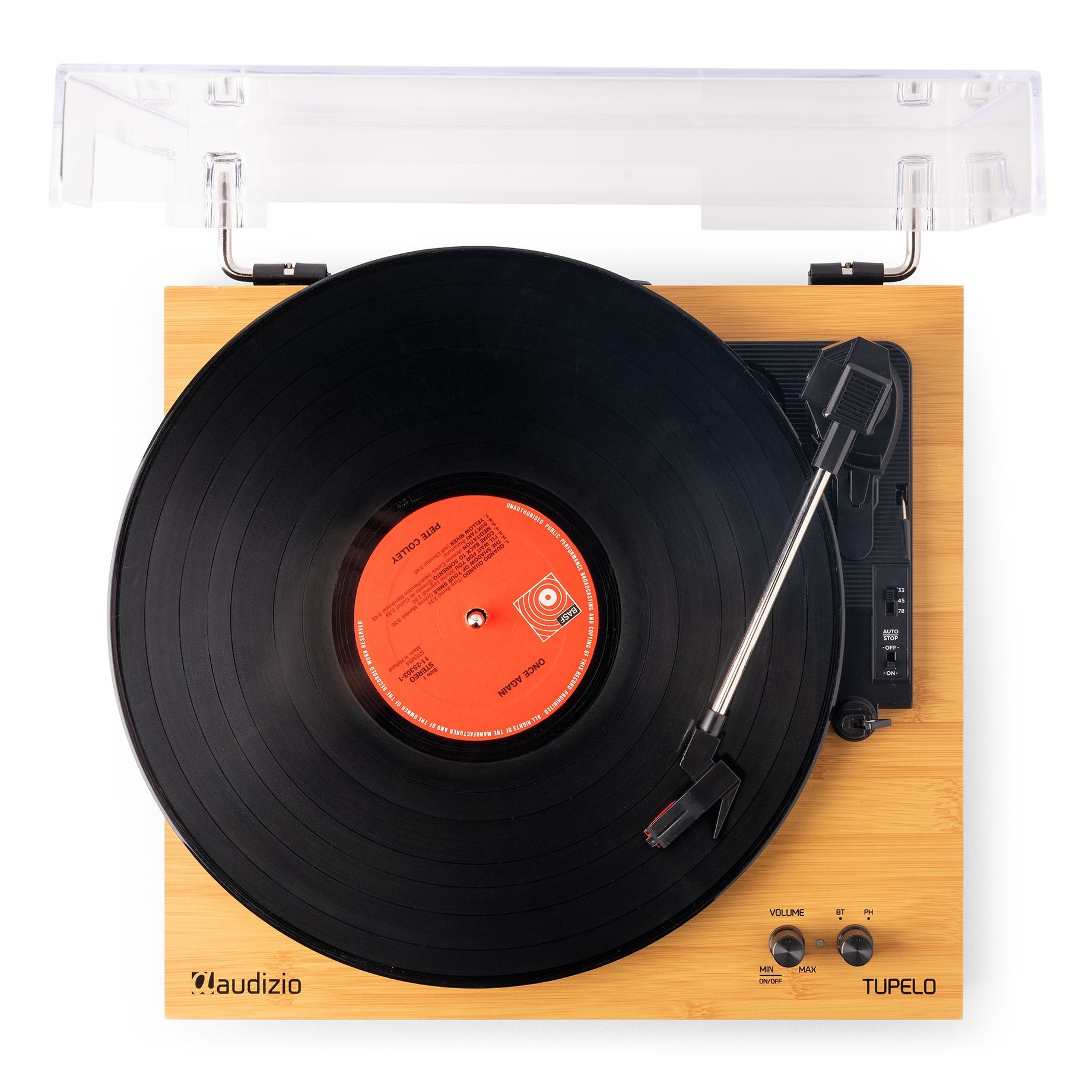 Tupelo Record Player Set BT with 2 Speakers Bamboo