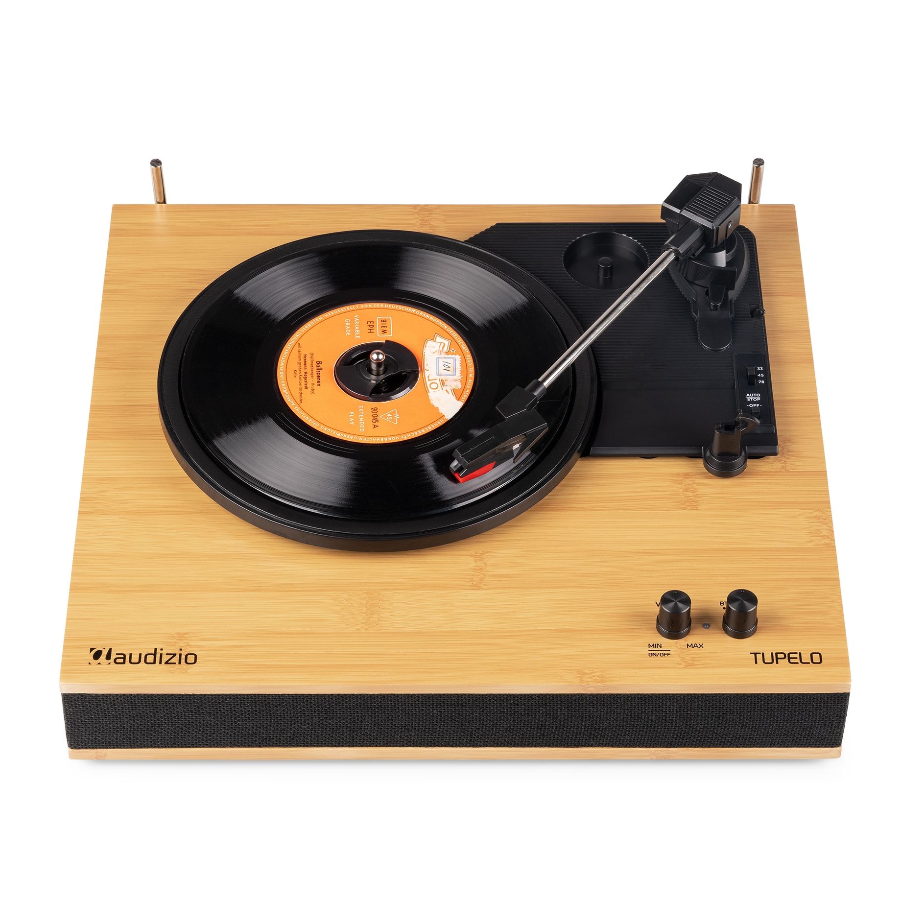 Tupelo Record Player Set BT with 2 Speakers Bamboo