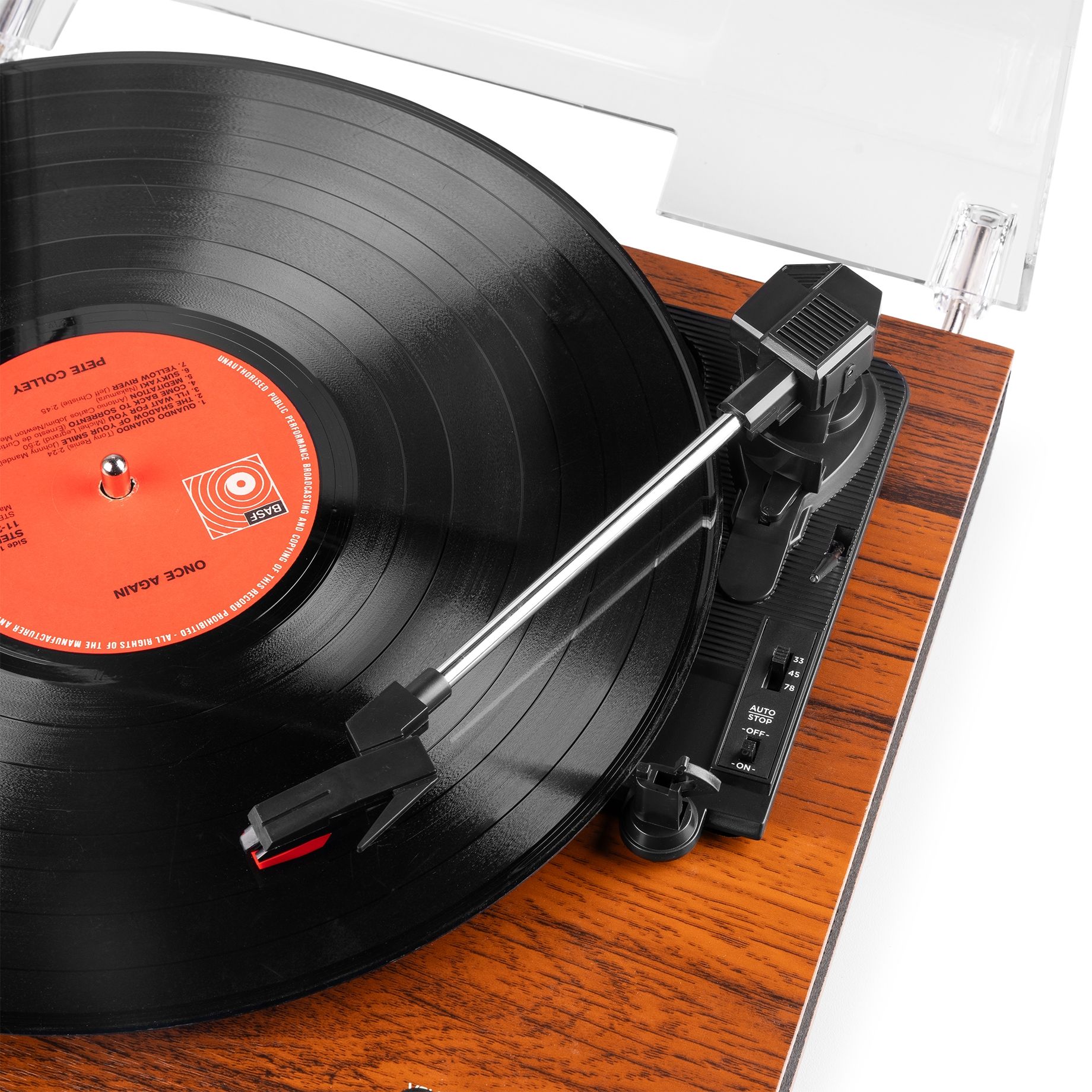 Tupelo Record Player Set BT with 2 Speakers Wood