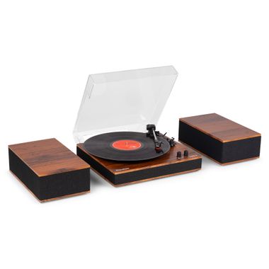 Tupelo Record Player Set BT with 2 Speakers Wood