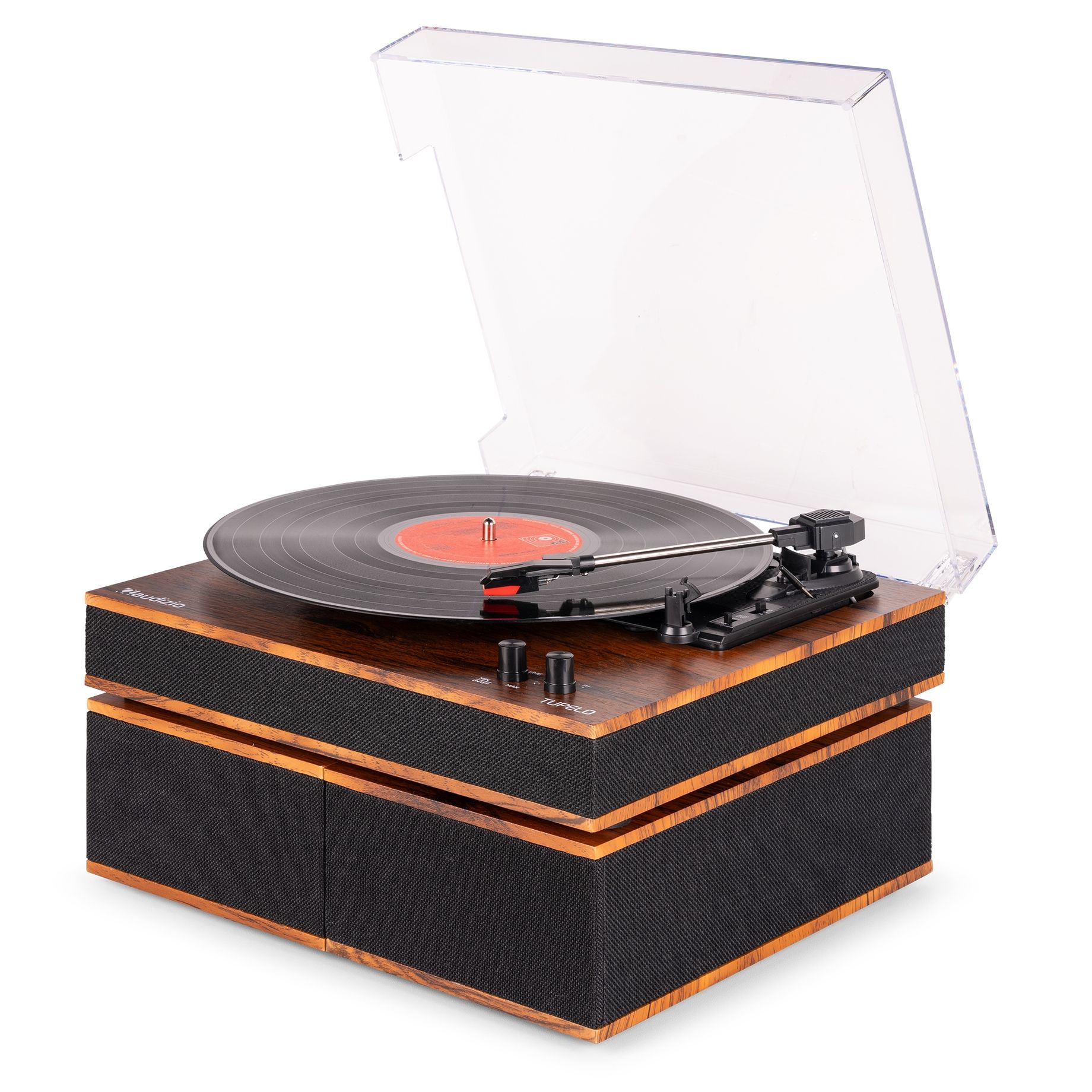 Tupelo Record Player Set BT with 2 Speakers Wood
