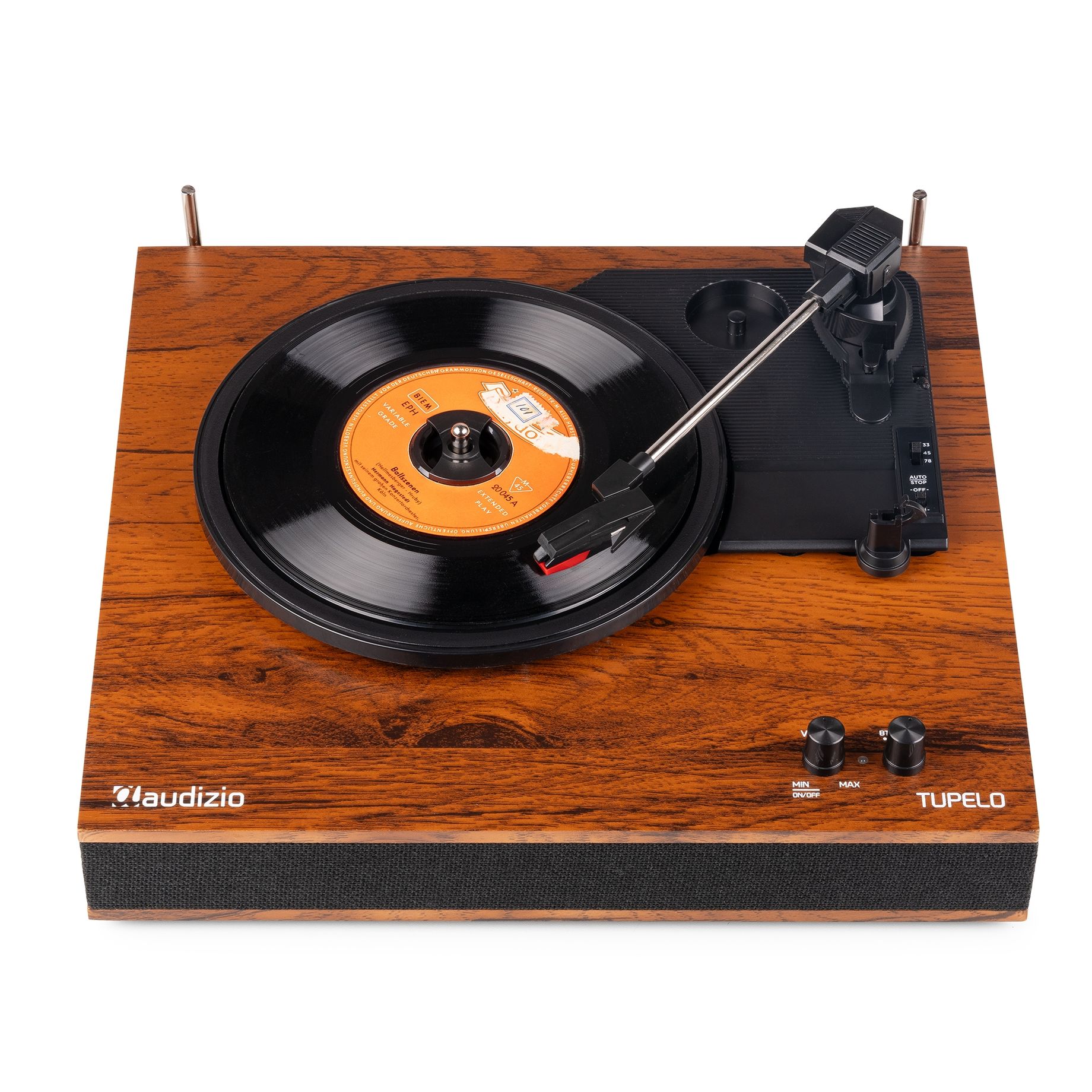 Tupelo Record Player Set BT with 2 Speakers Wood