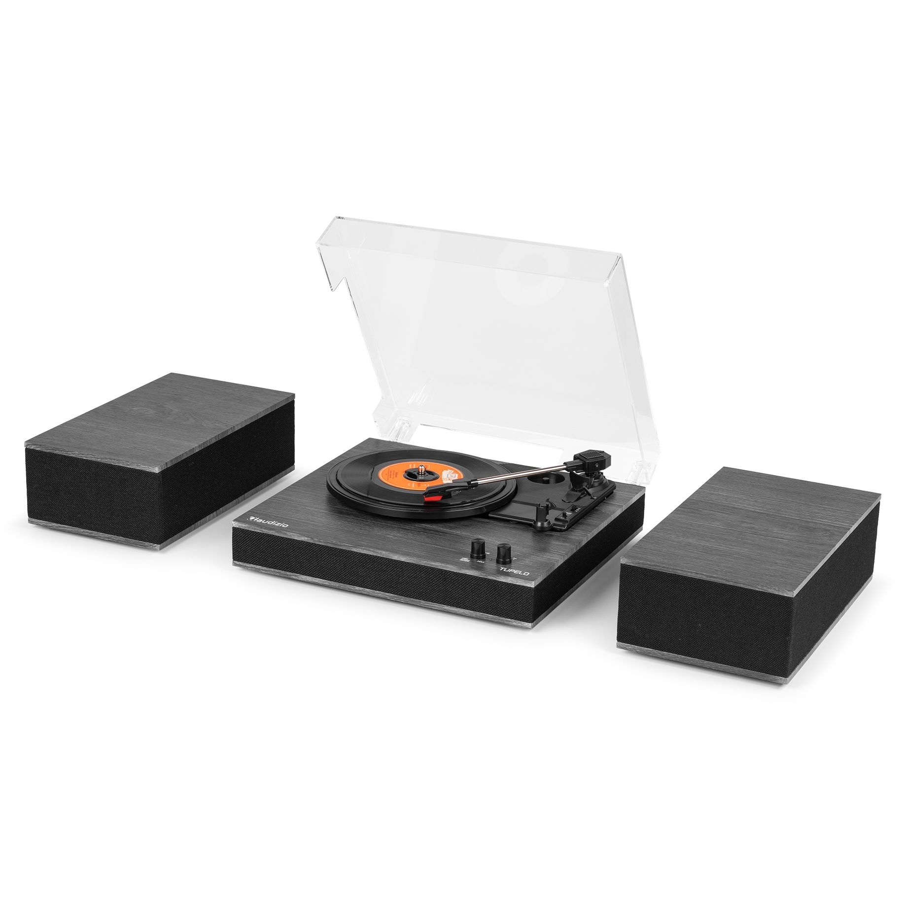 Tupelo Record Player Set BT with 2 Speakers Black