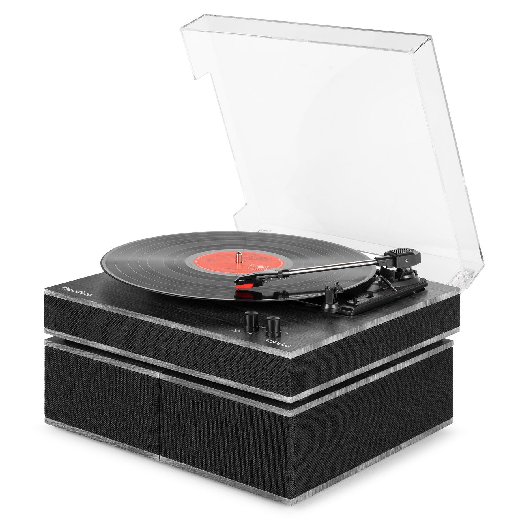 Tupelo Record Player Set BT with 2 Speakers Black