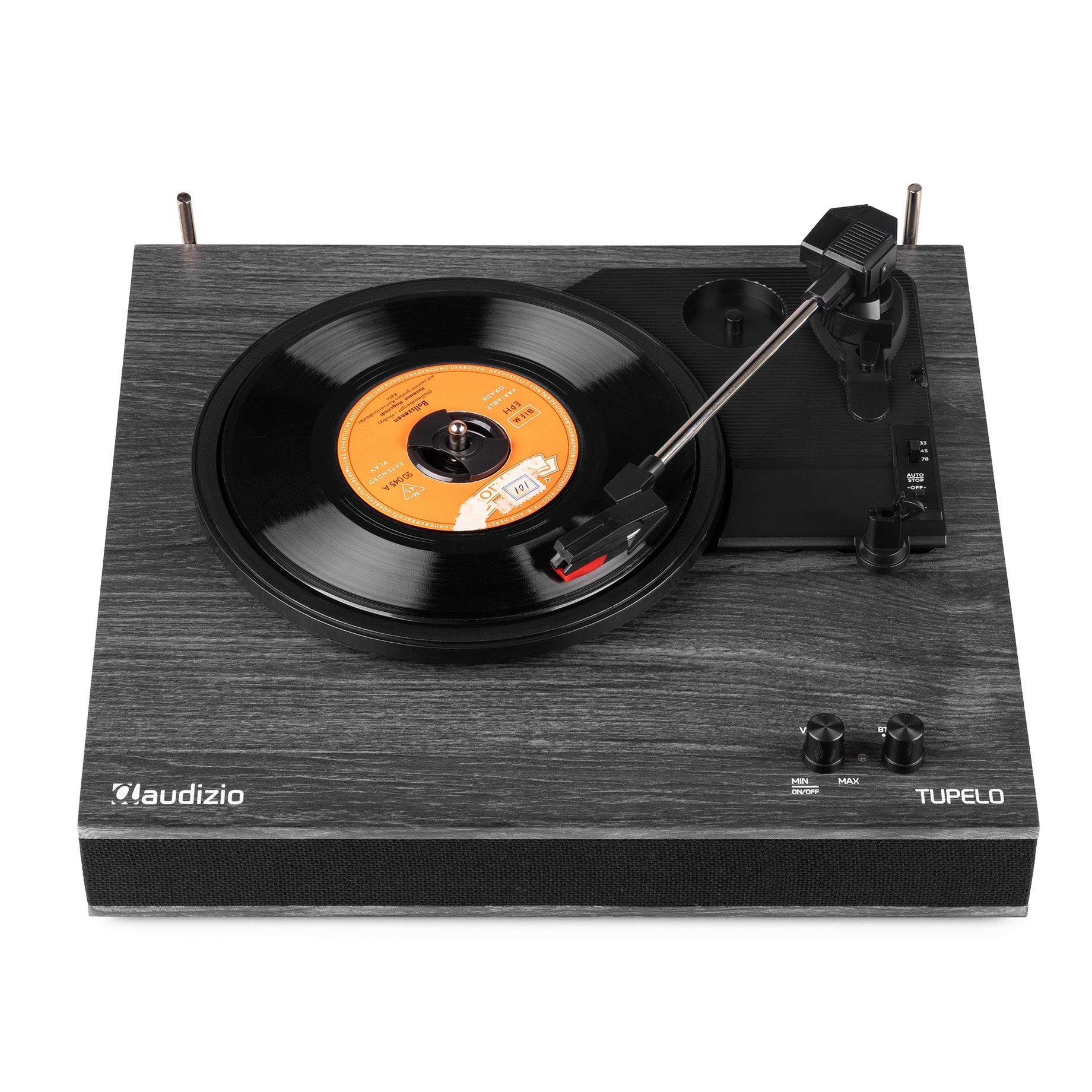 Tupelo Record Player Set BT with 2 Speakers Black