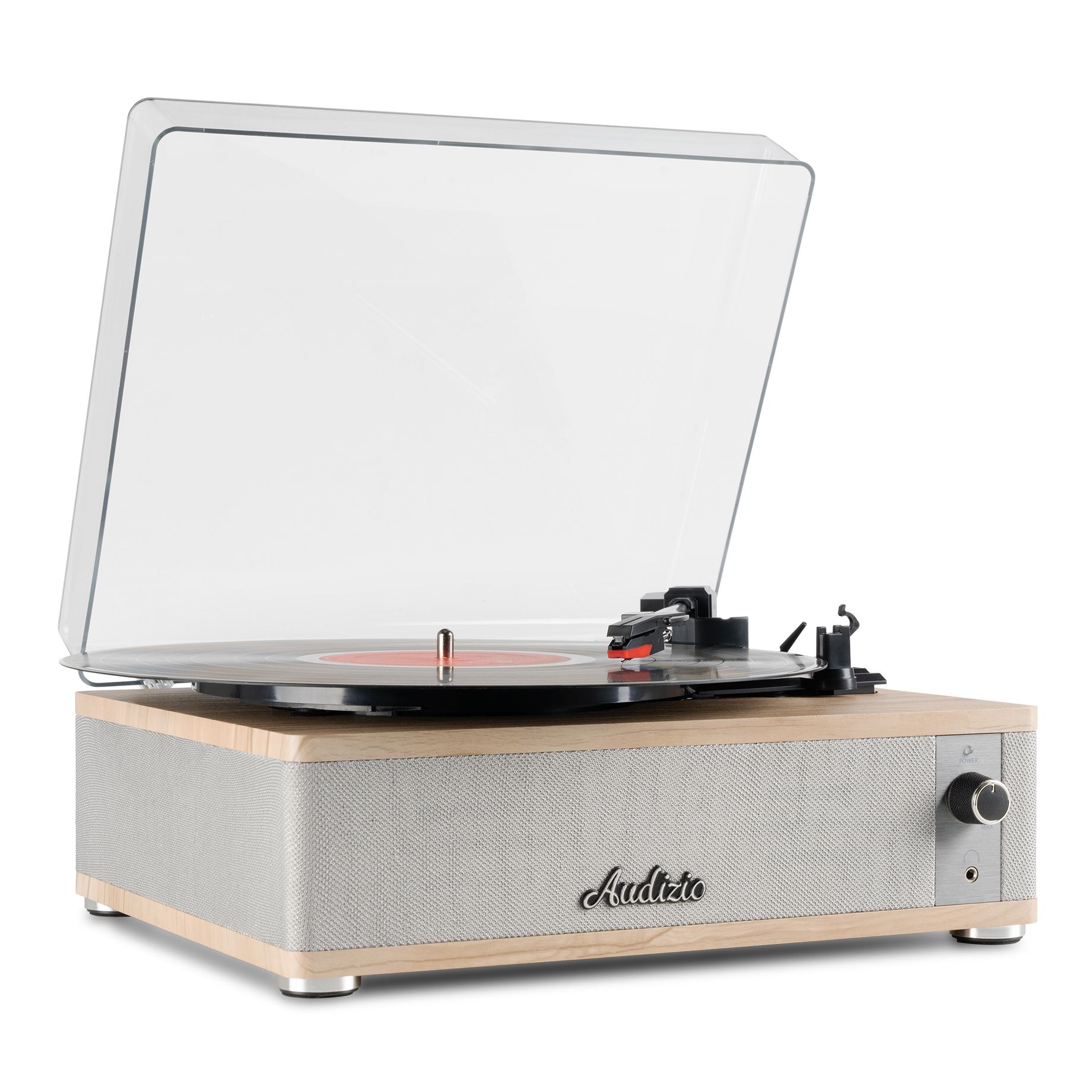 Irvine Record Player BT Light Wood