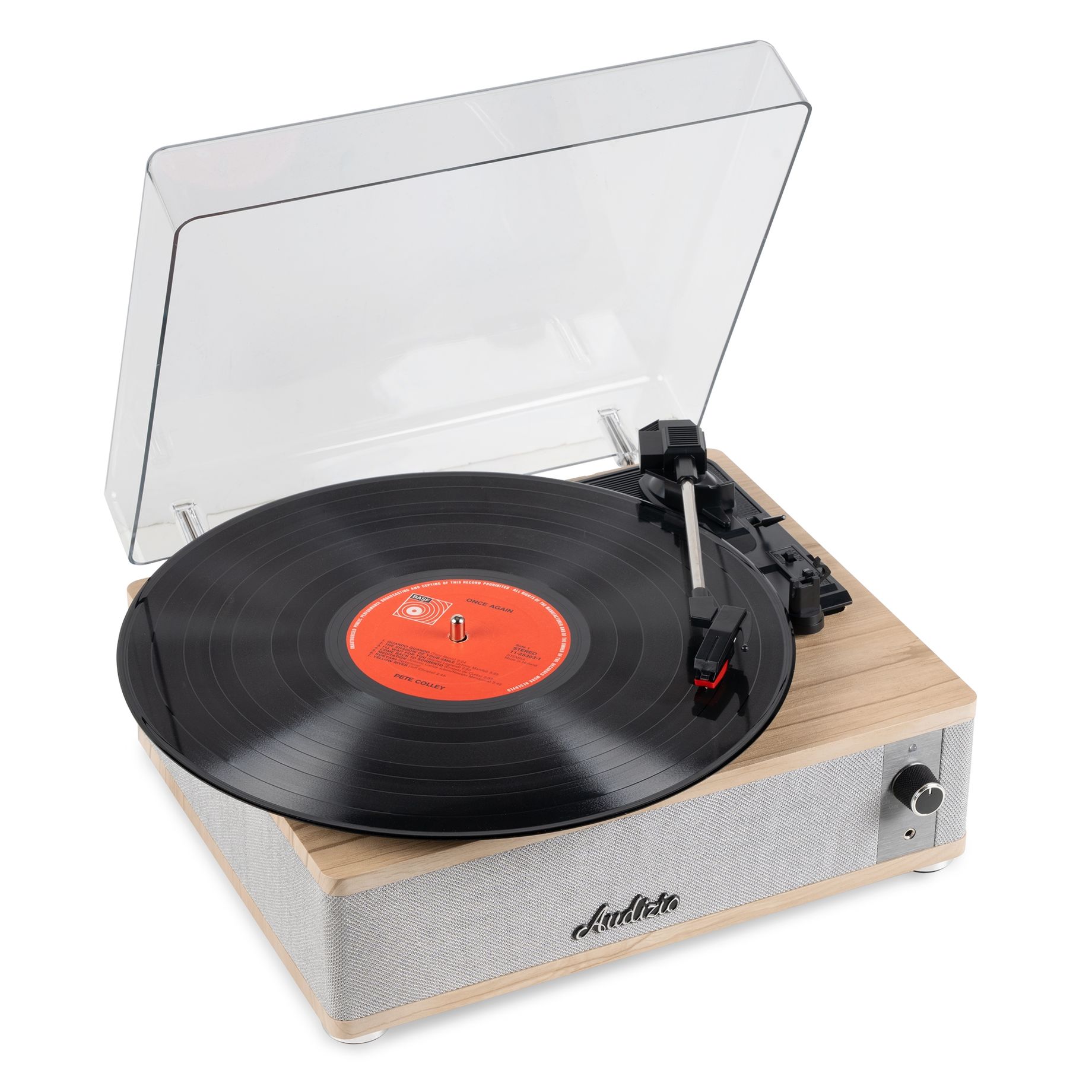 Irvine Record Player BT Light Wood