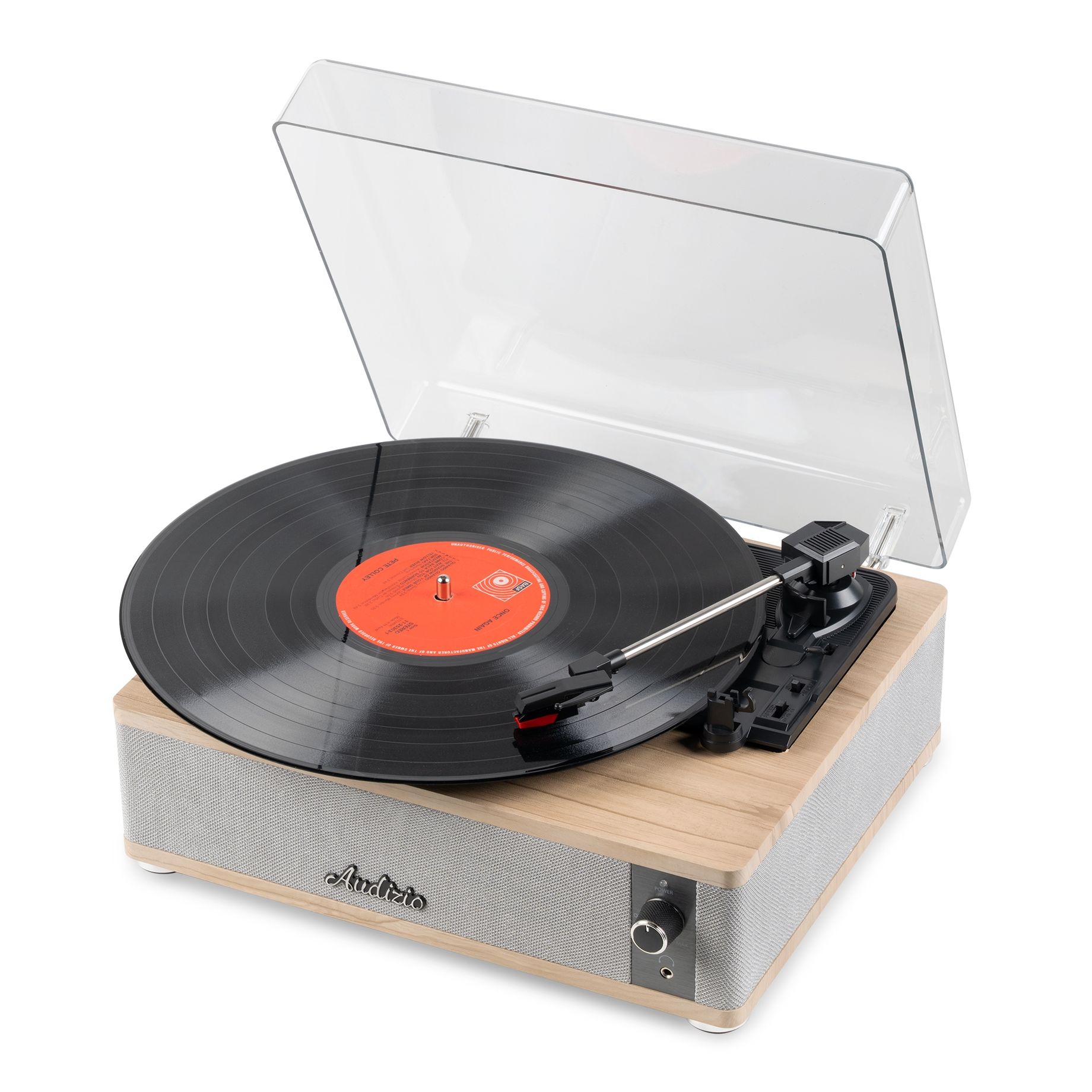 Irvine Record Player BT Light Wood