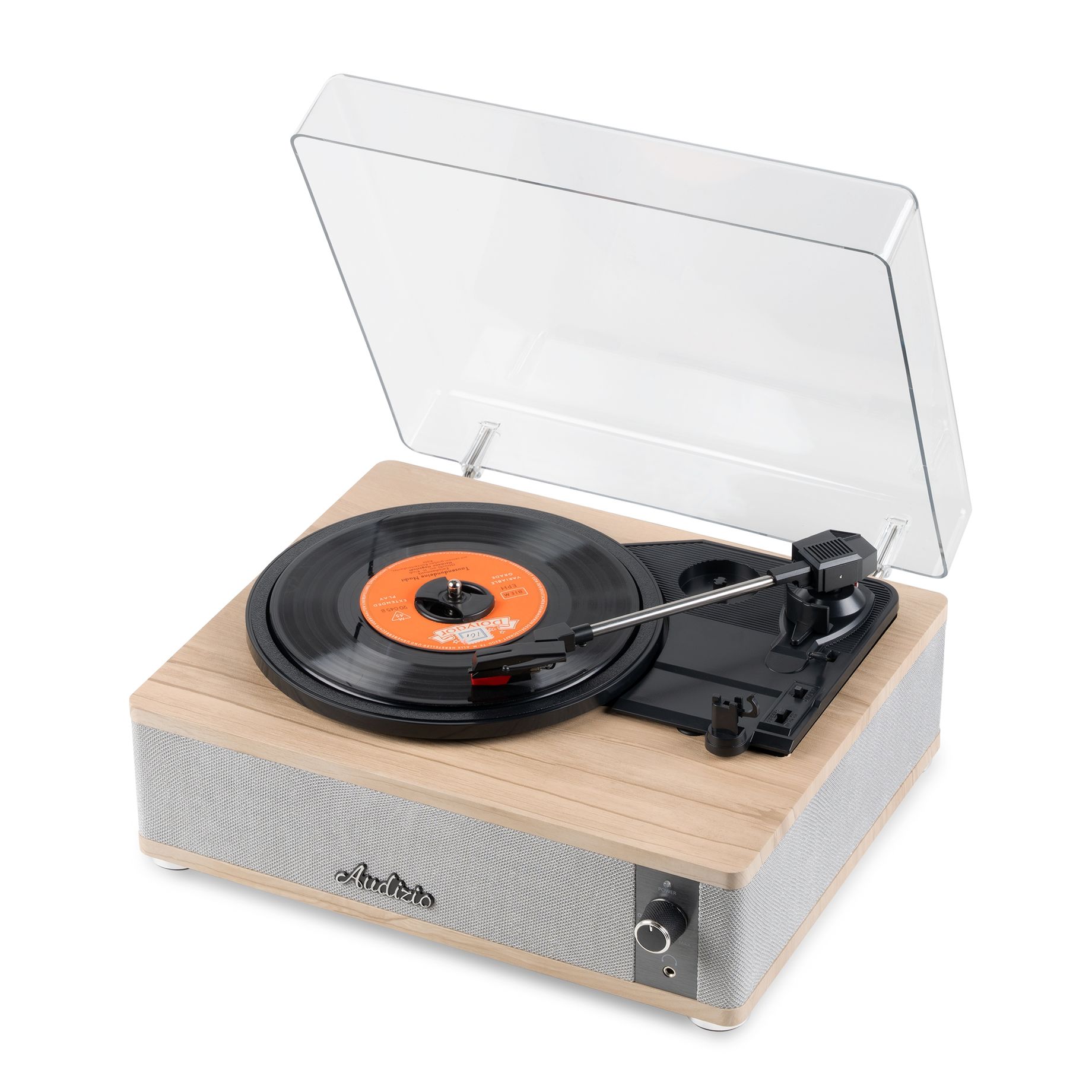 Irvine Record Player BT Light Wood