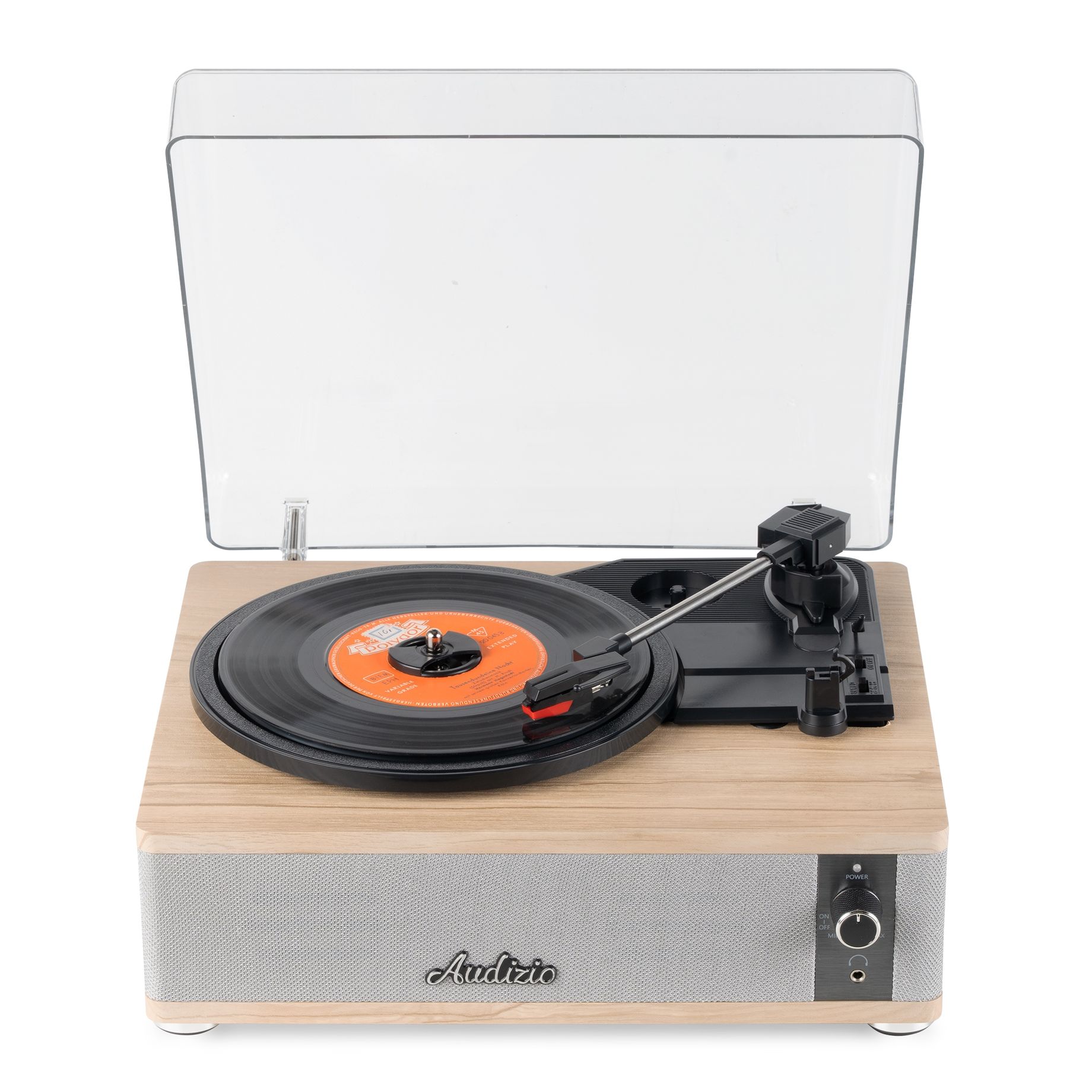 Irvine Record Player BT Light Wood