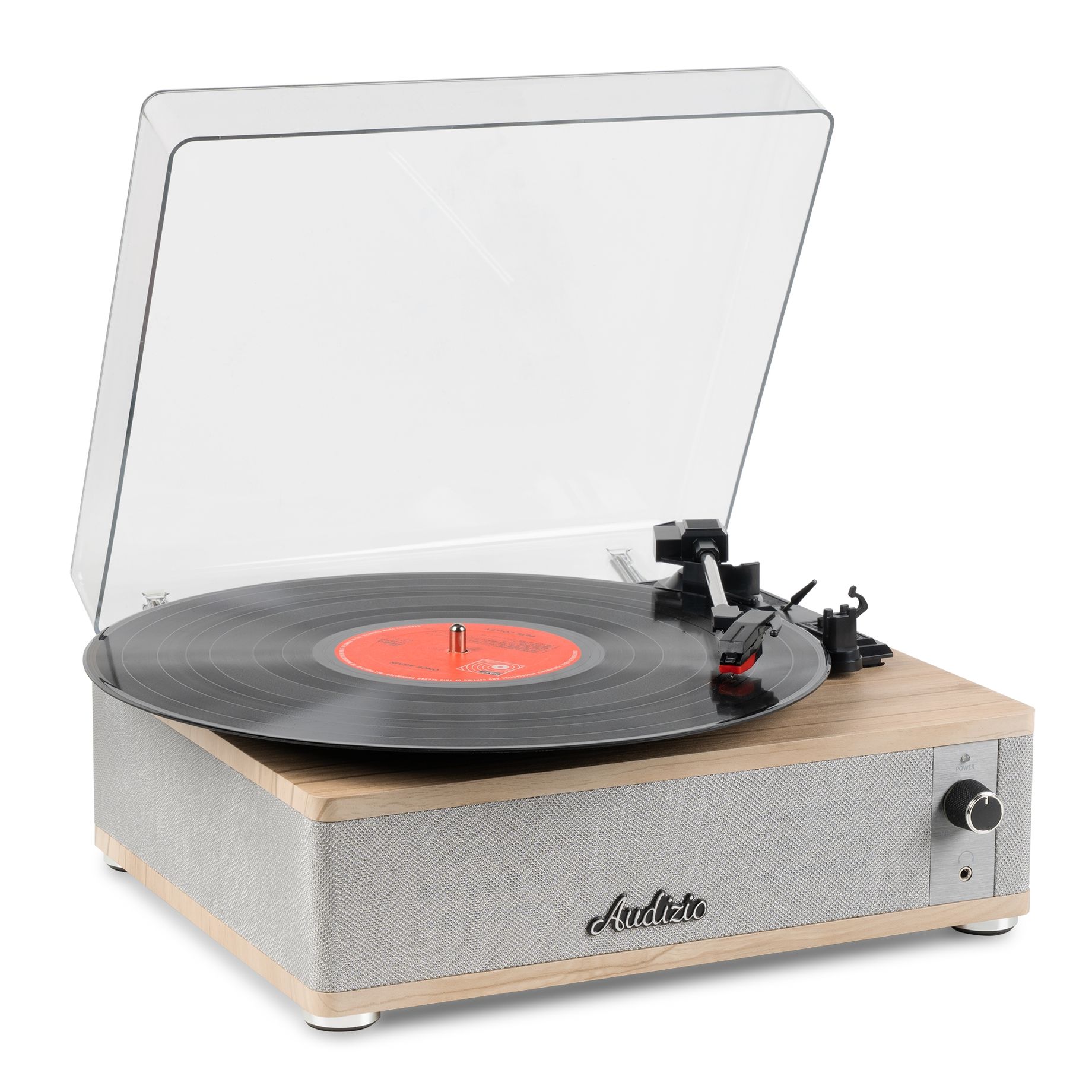 Irvine Record Player BT Light Wood
