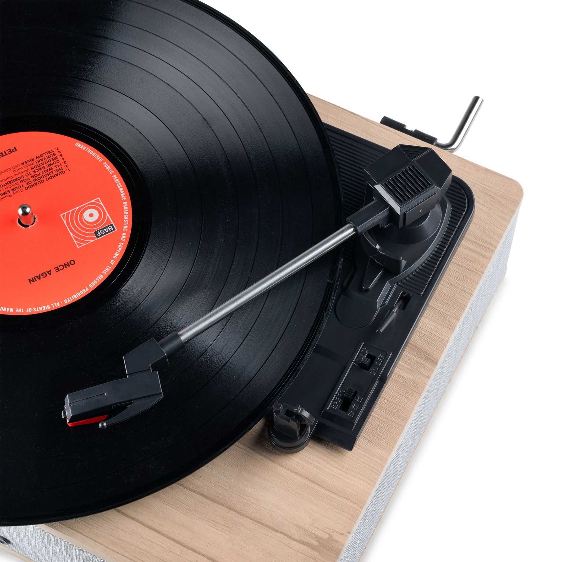 Irvine Record Player BT Light Wood