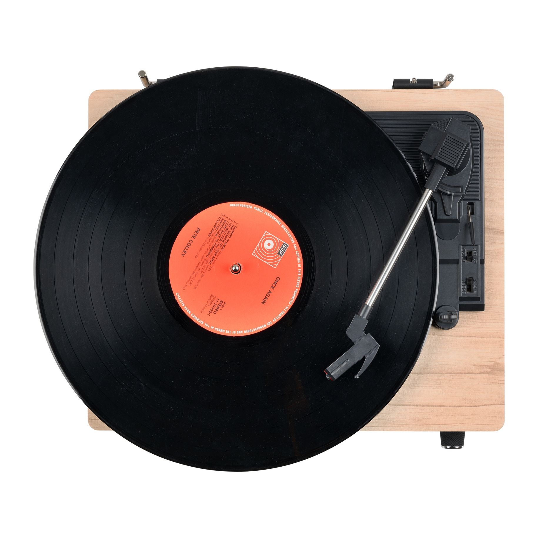 Irvine Record Player BT Light Wood