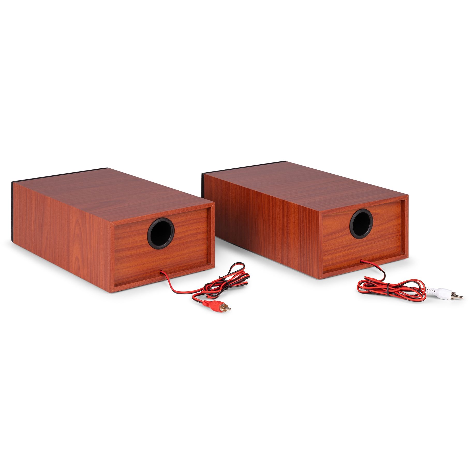 Akron Record Player with Speakers Cherry Wood
