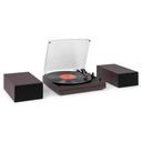 Akron Record Player with Speakers Dark Wood