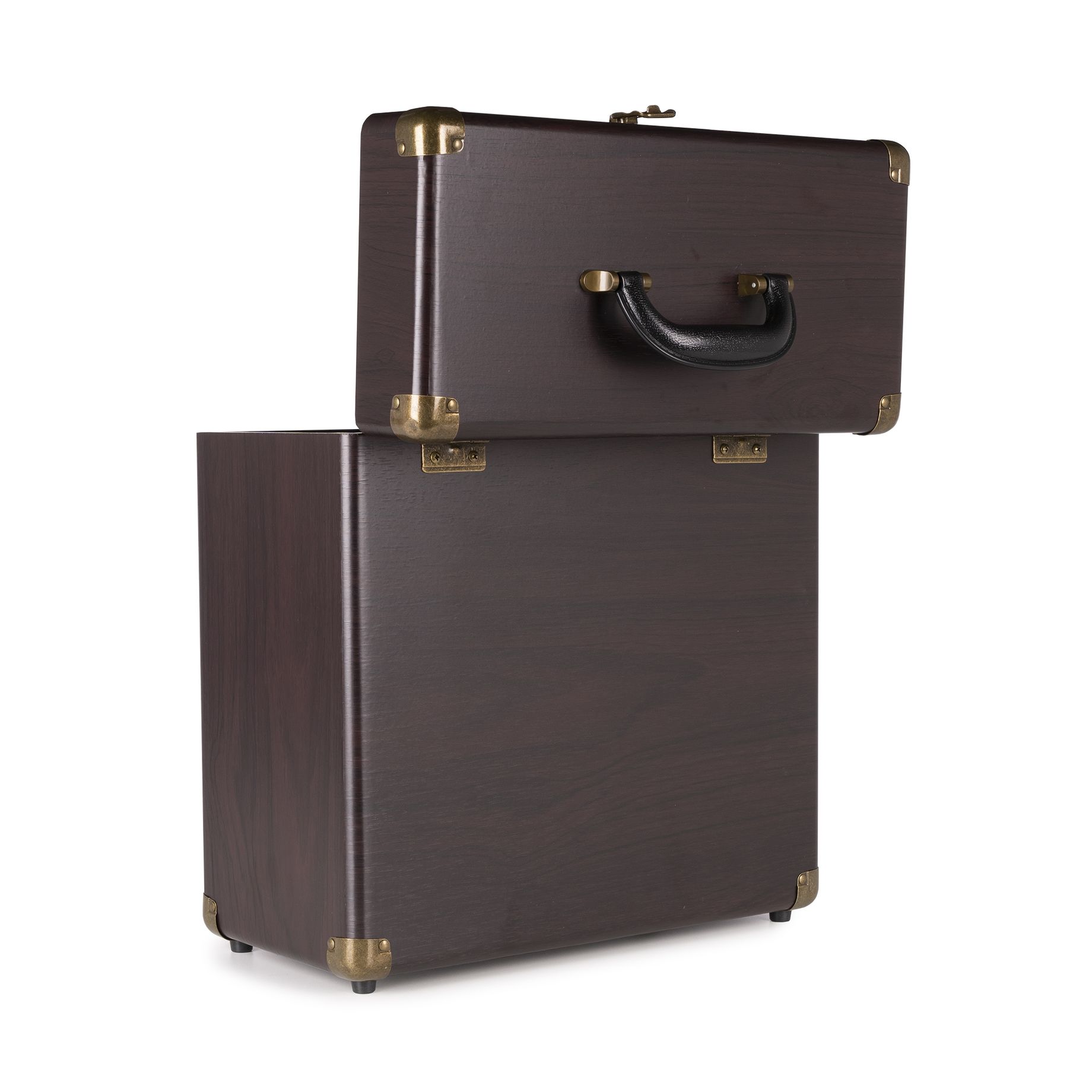 RC32 Vinyl Record Case Dark Wood