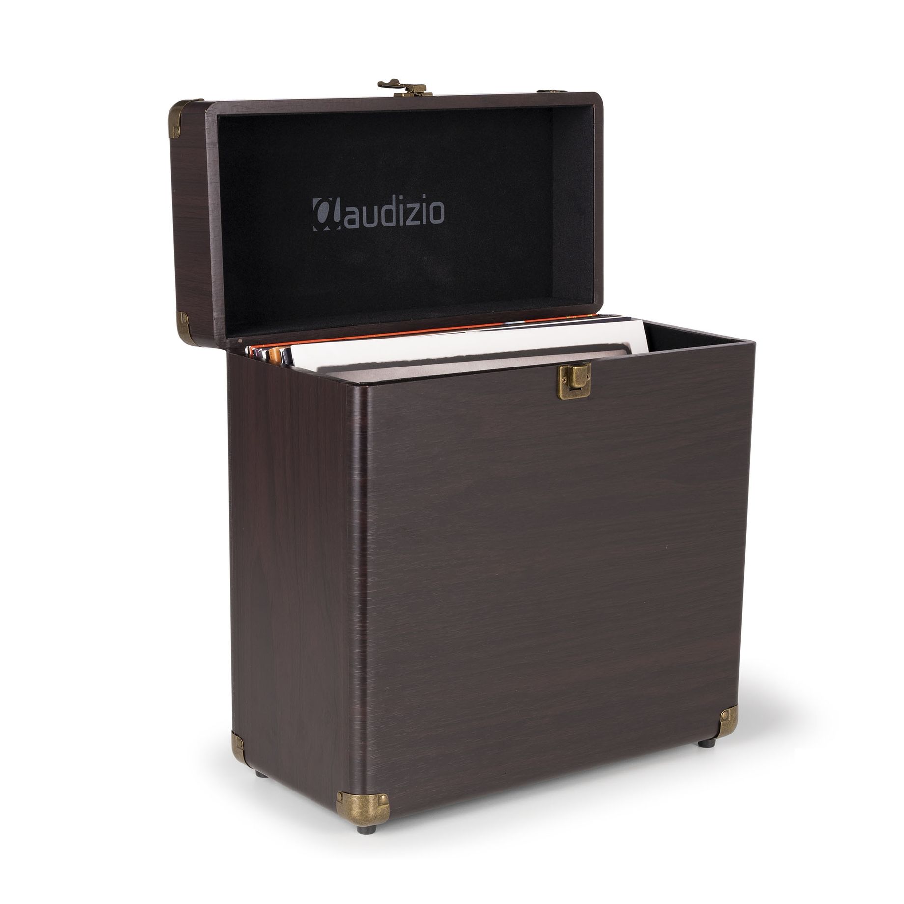 RC32 Vinyl Record Case Dark Wood