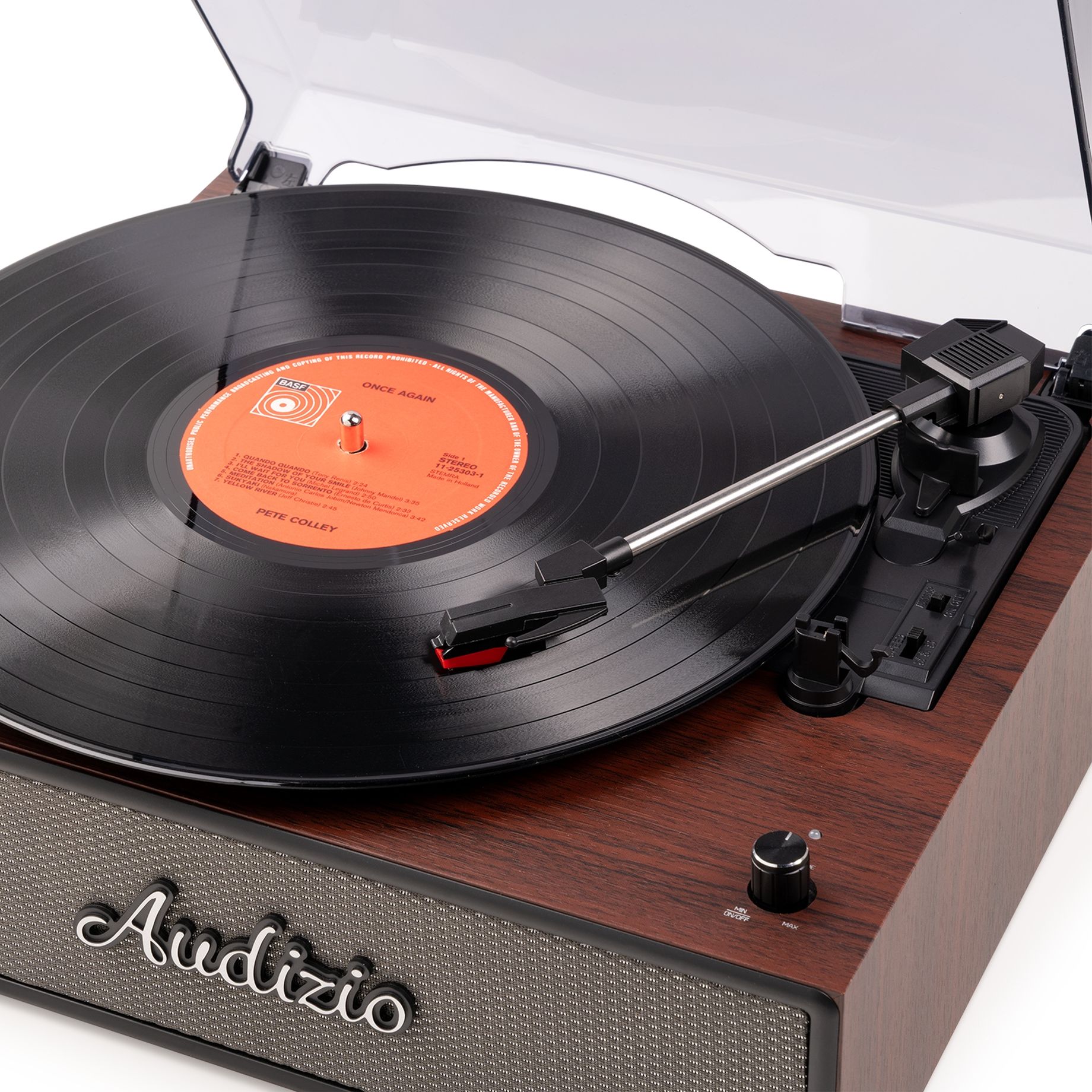 Reno Record Player Retro Wood