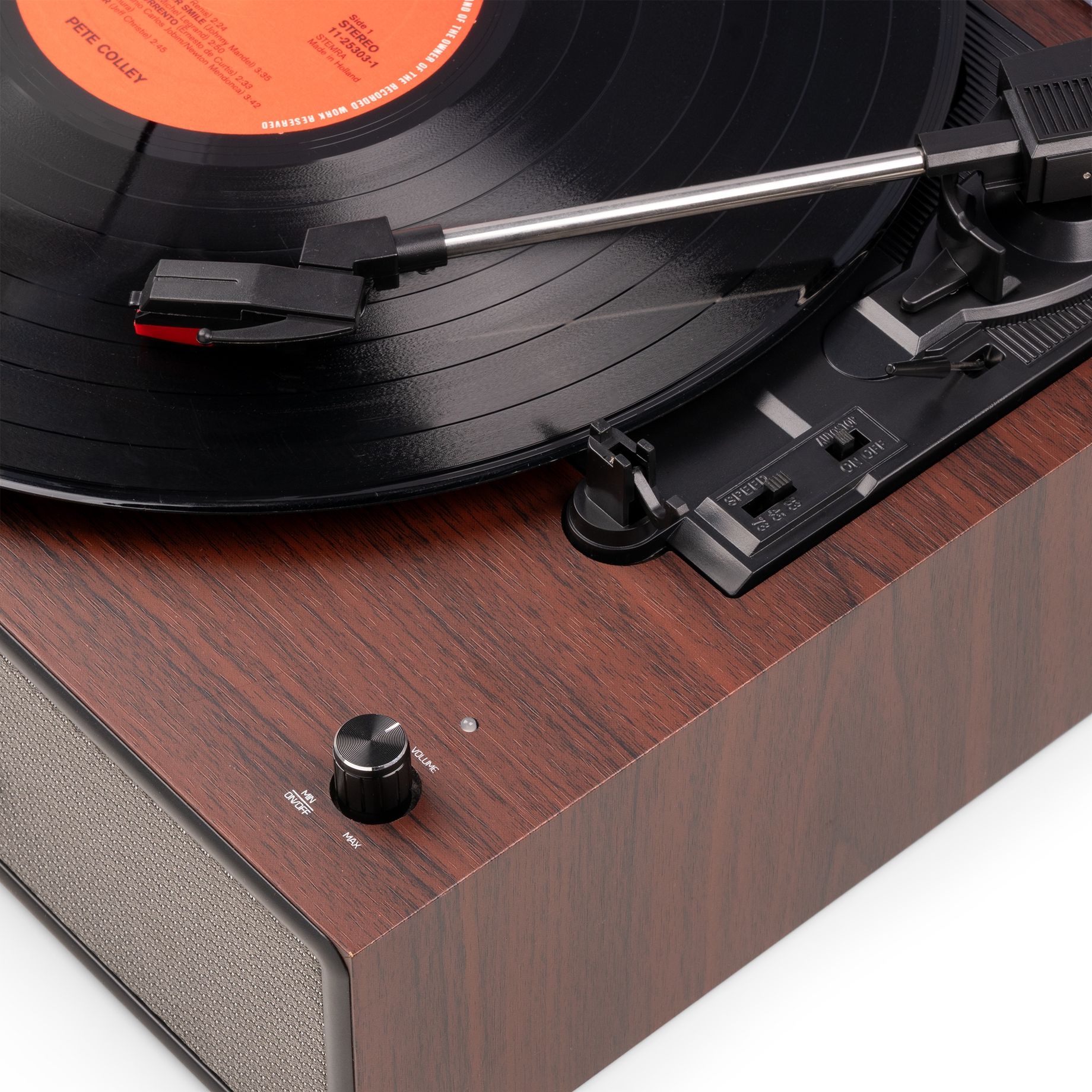 Reno Record Player Retro Wood
