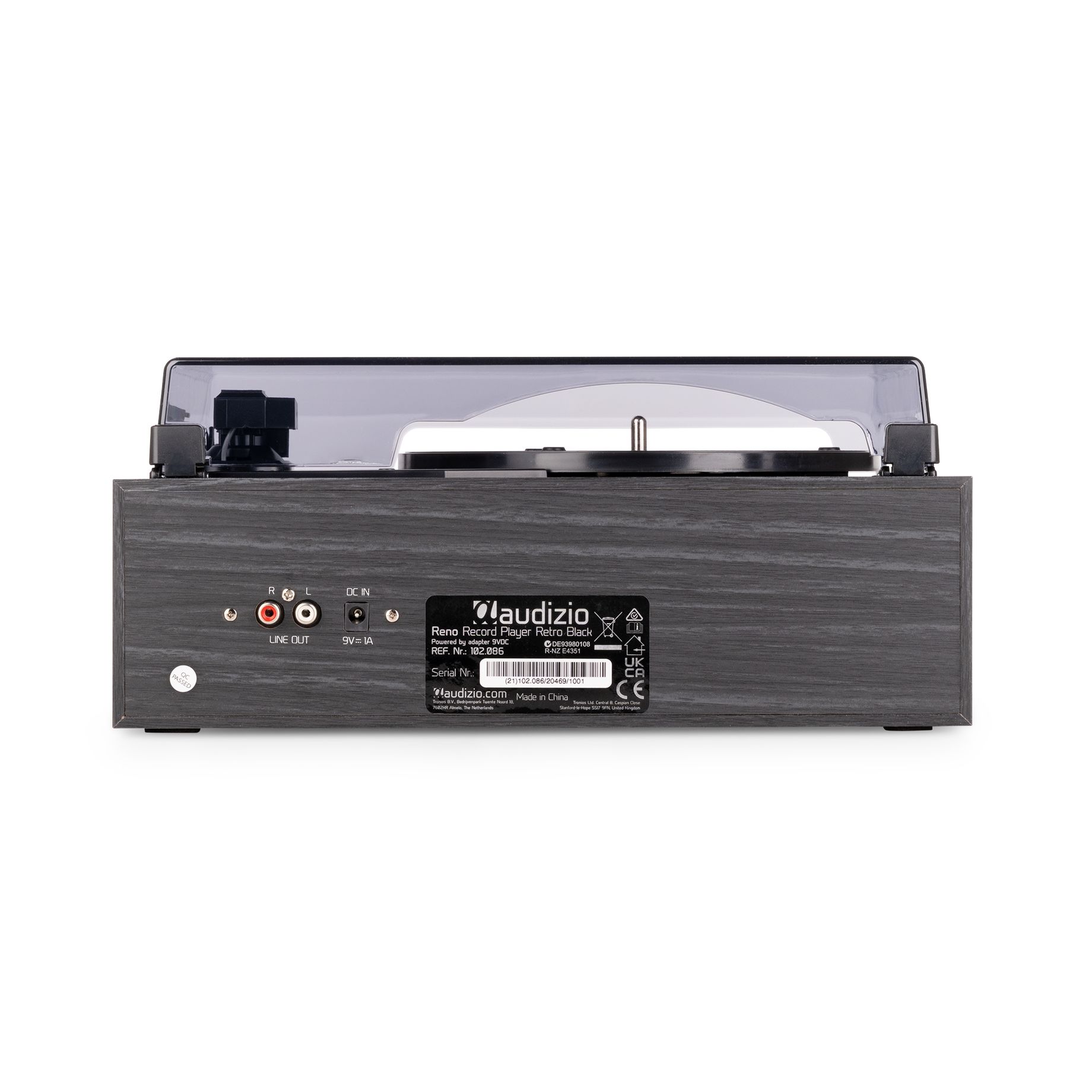 Reno Record Player Retro Black