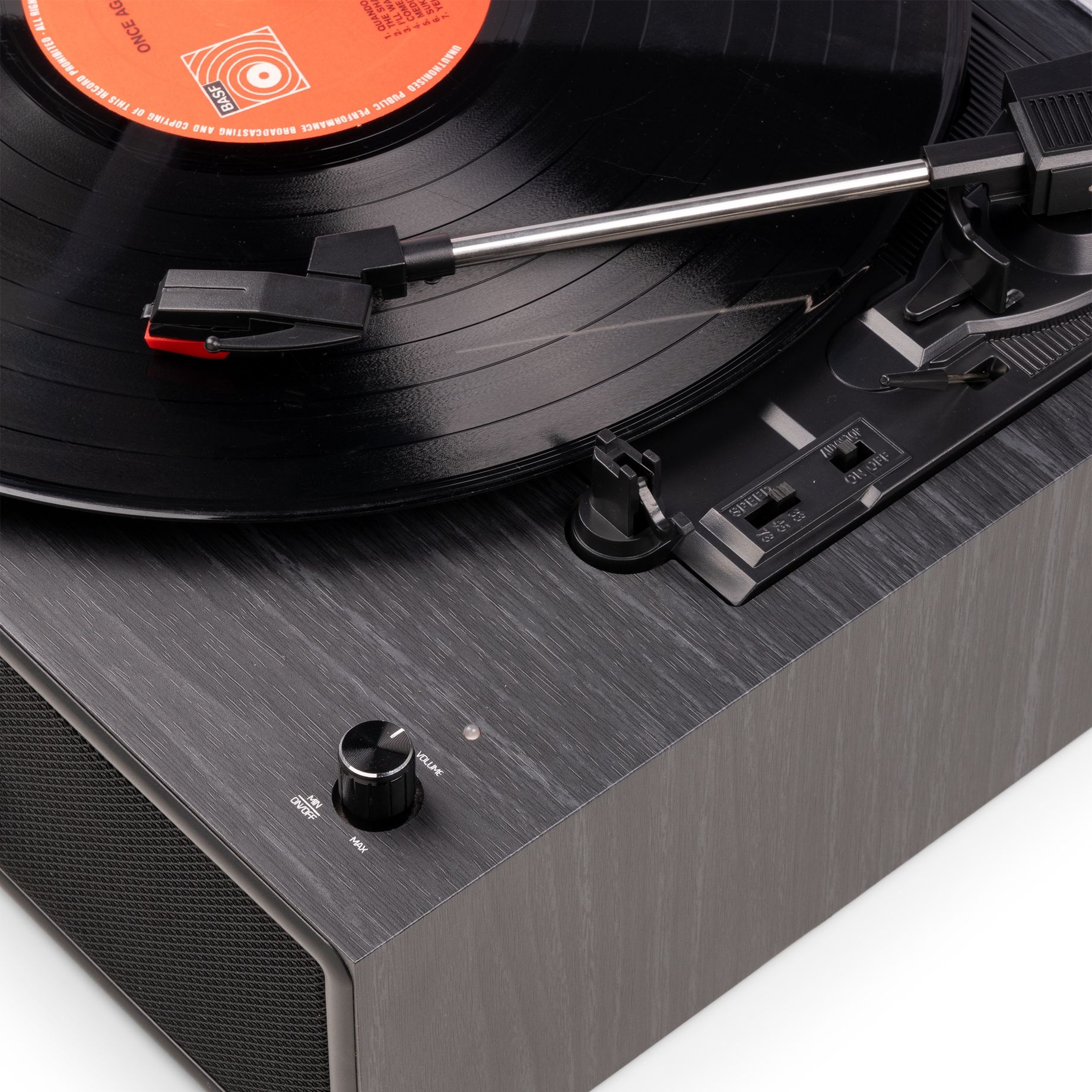 Reno Record Player Retro Black