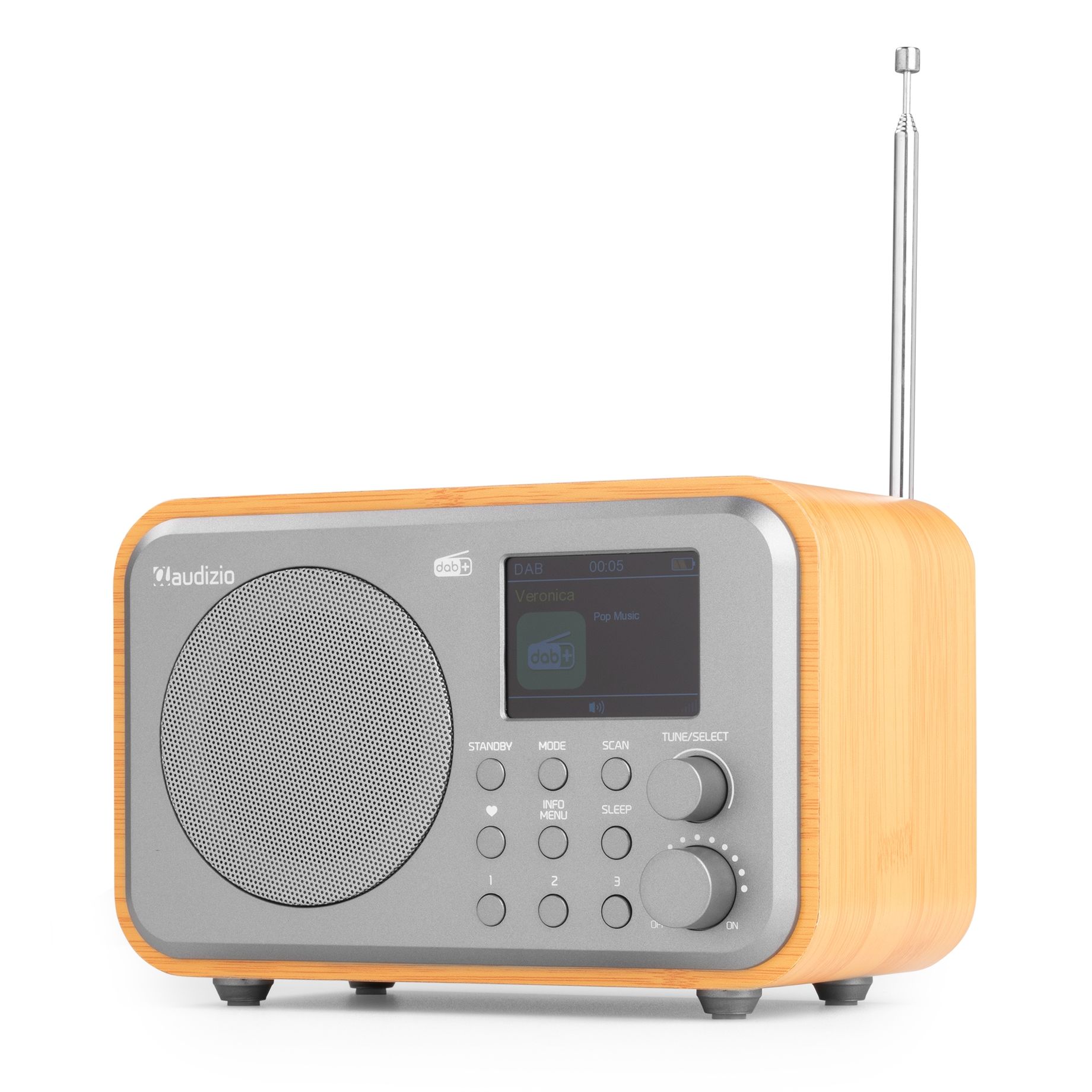 Milan DAB+ Radio with Battery Bamboo