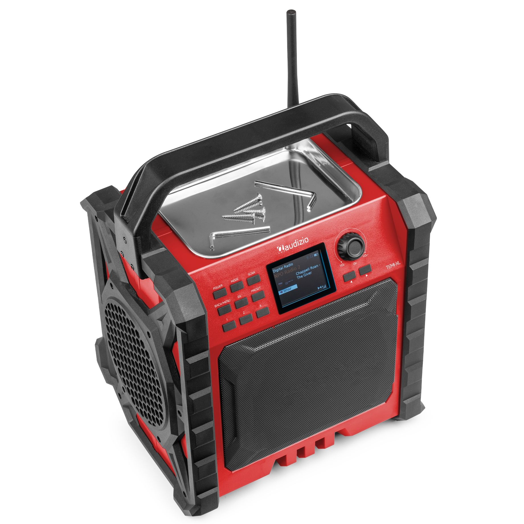 Temi-XL Jobsite DAB/FM Radio with Battery Red