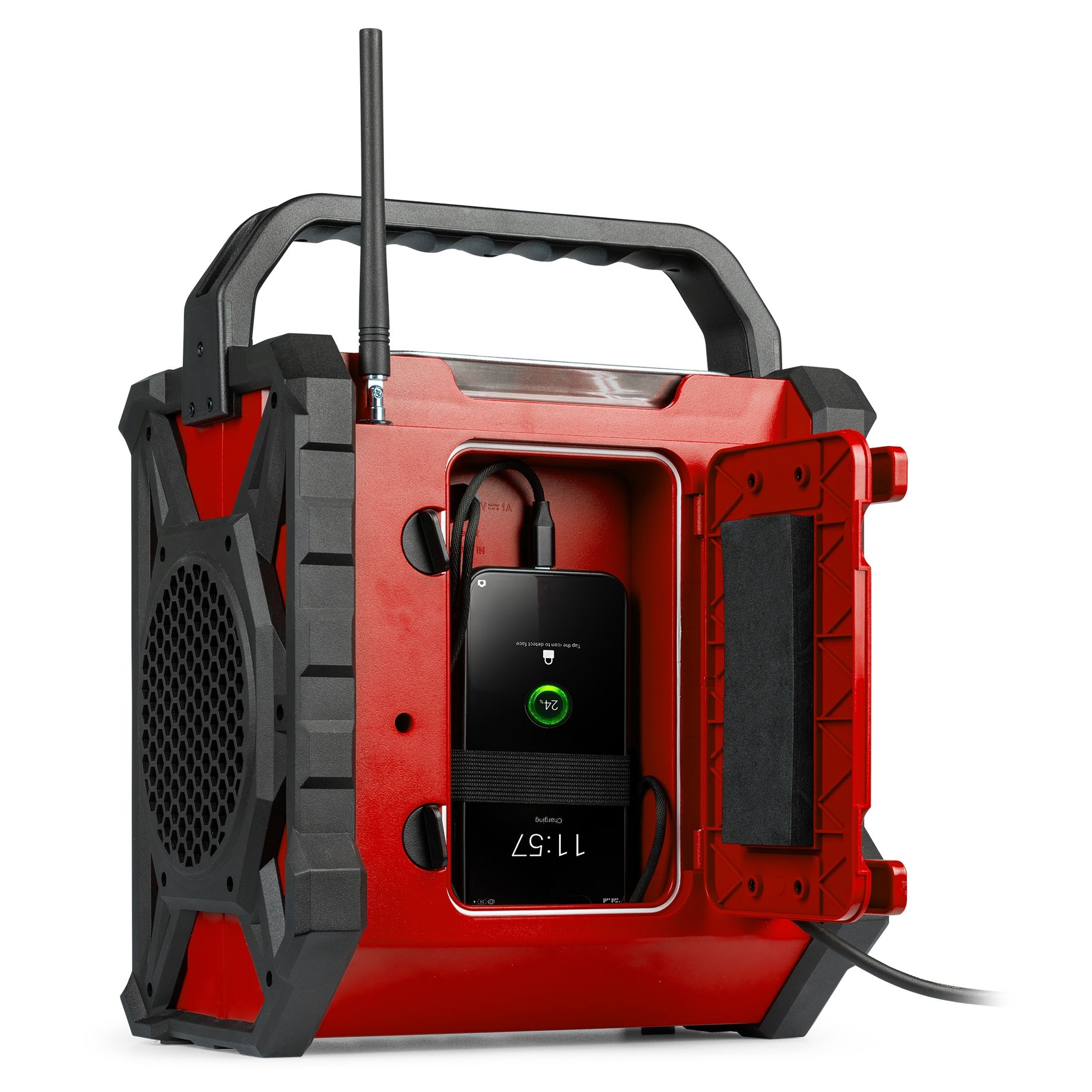Temi-XL Jobsite DAB/FM Radio with Battery Red