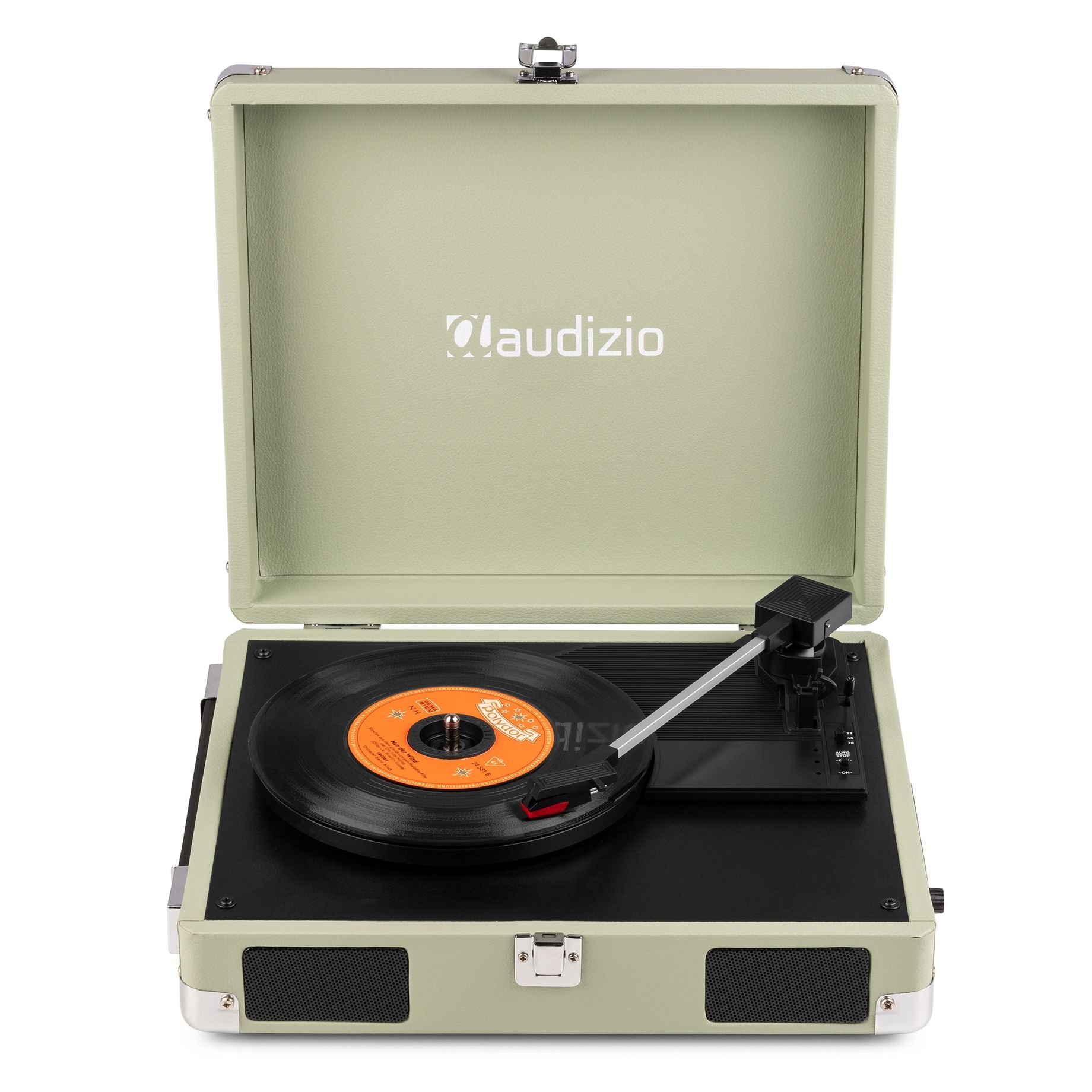 RP111G Record Player Briefcase Green