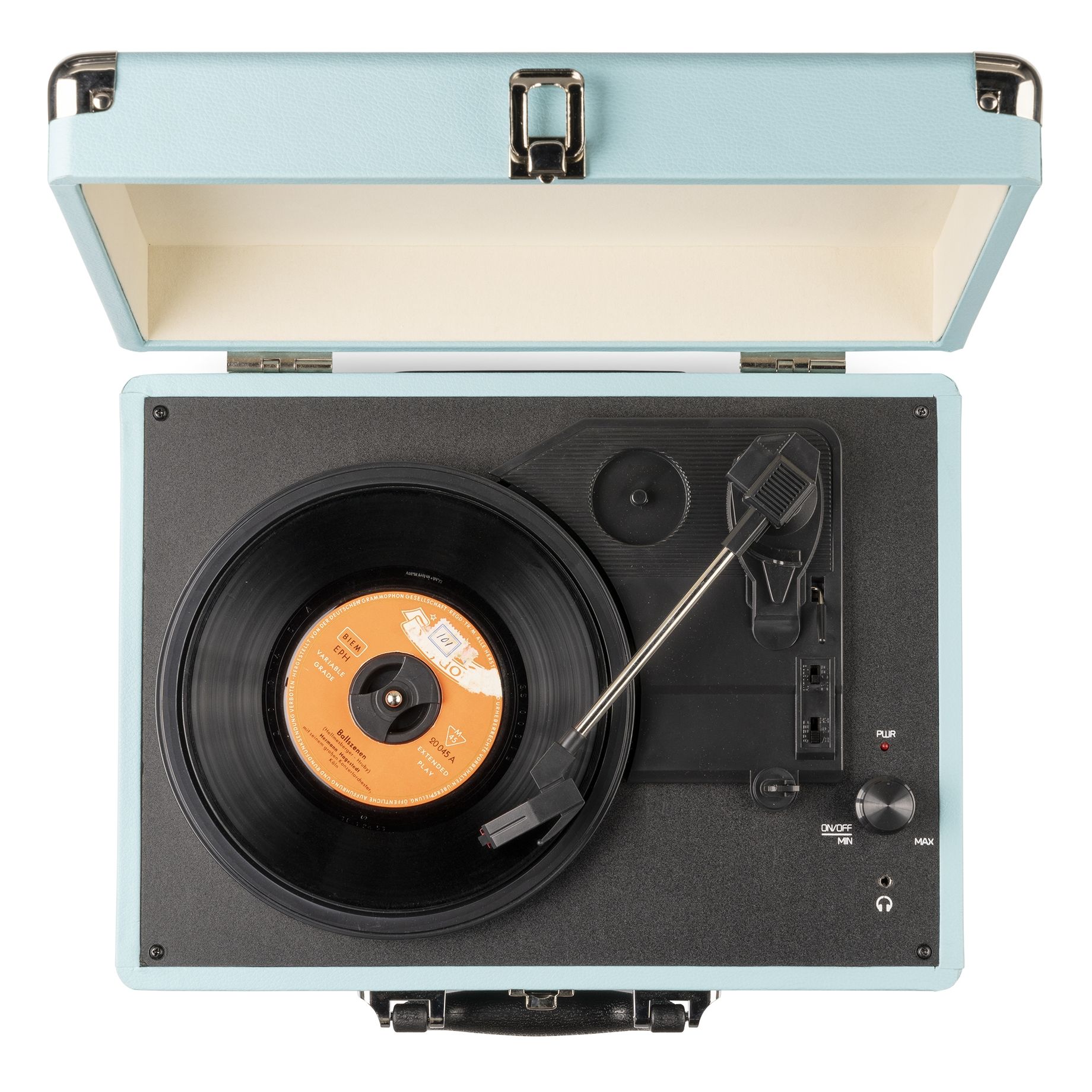 RP114BL Record Player Briefcase Blue	