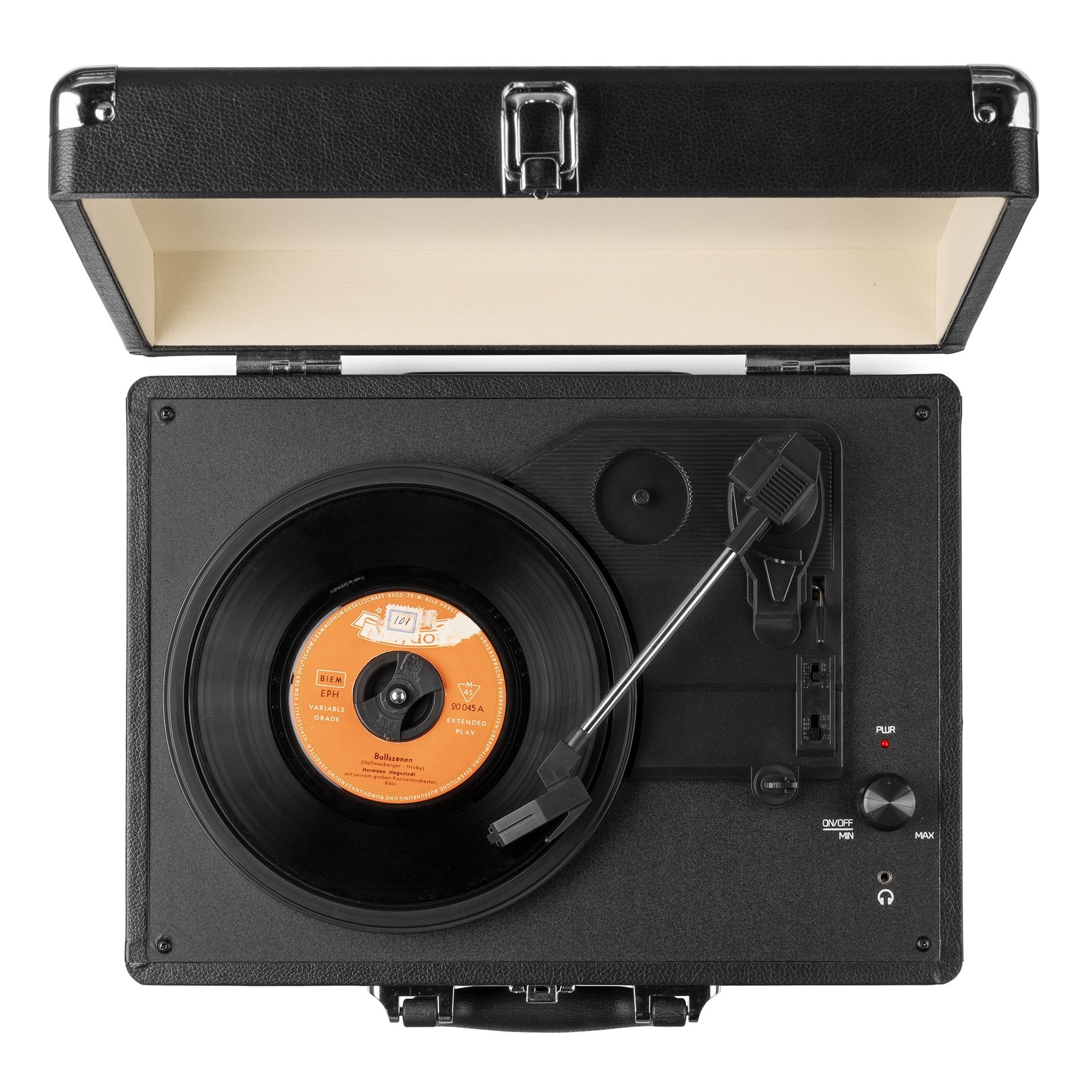 RP114BK Record Player Briefcase Black