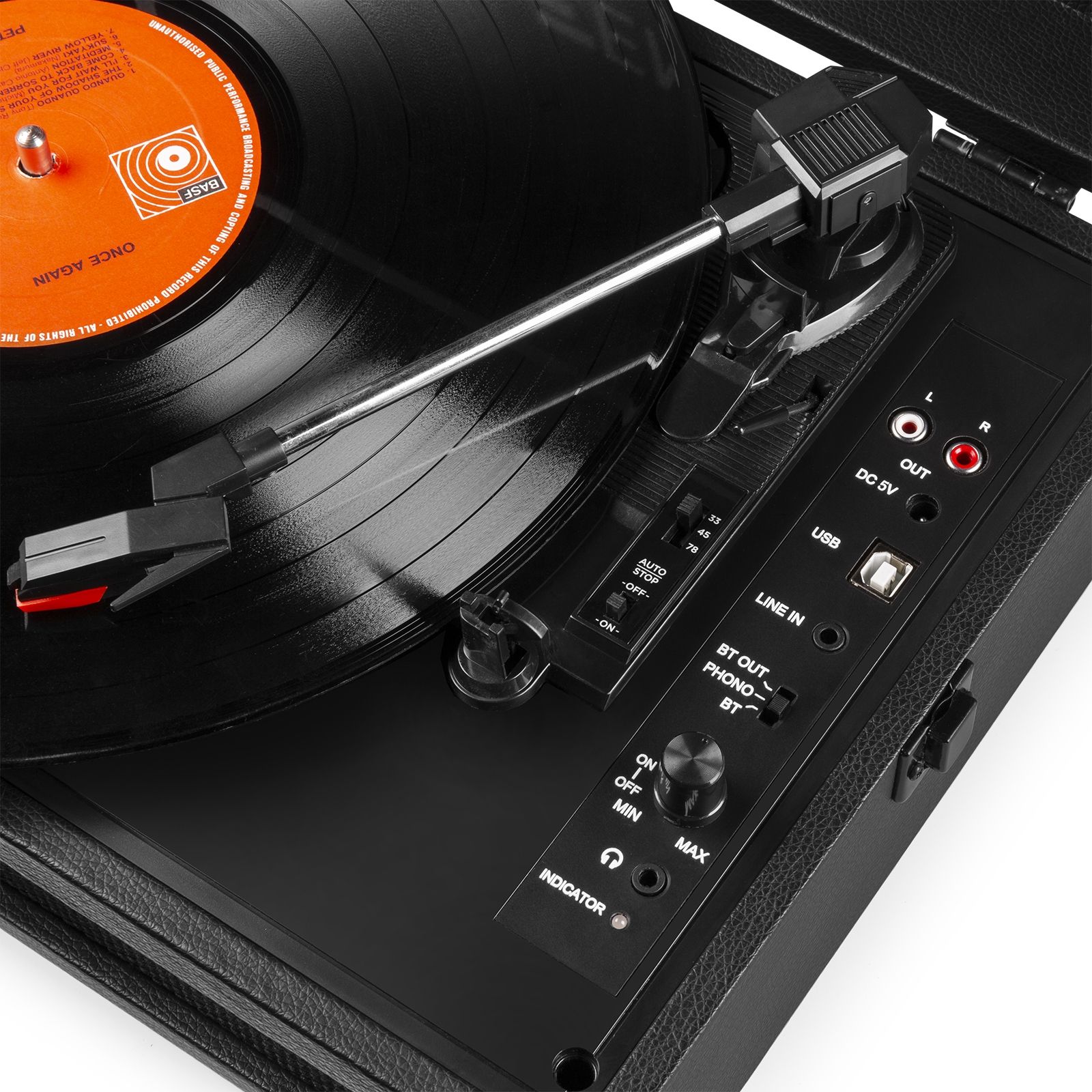 RP118B Record Player Briefcase with BT in/out