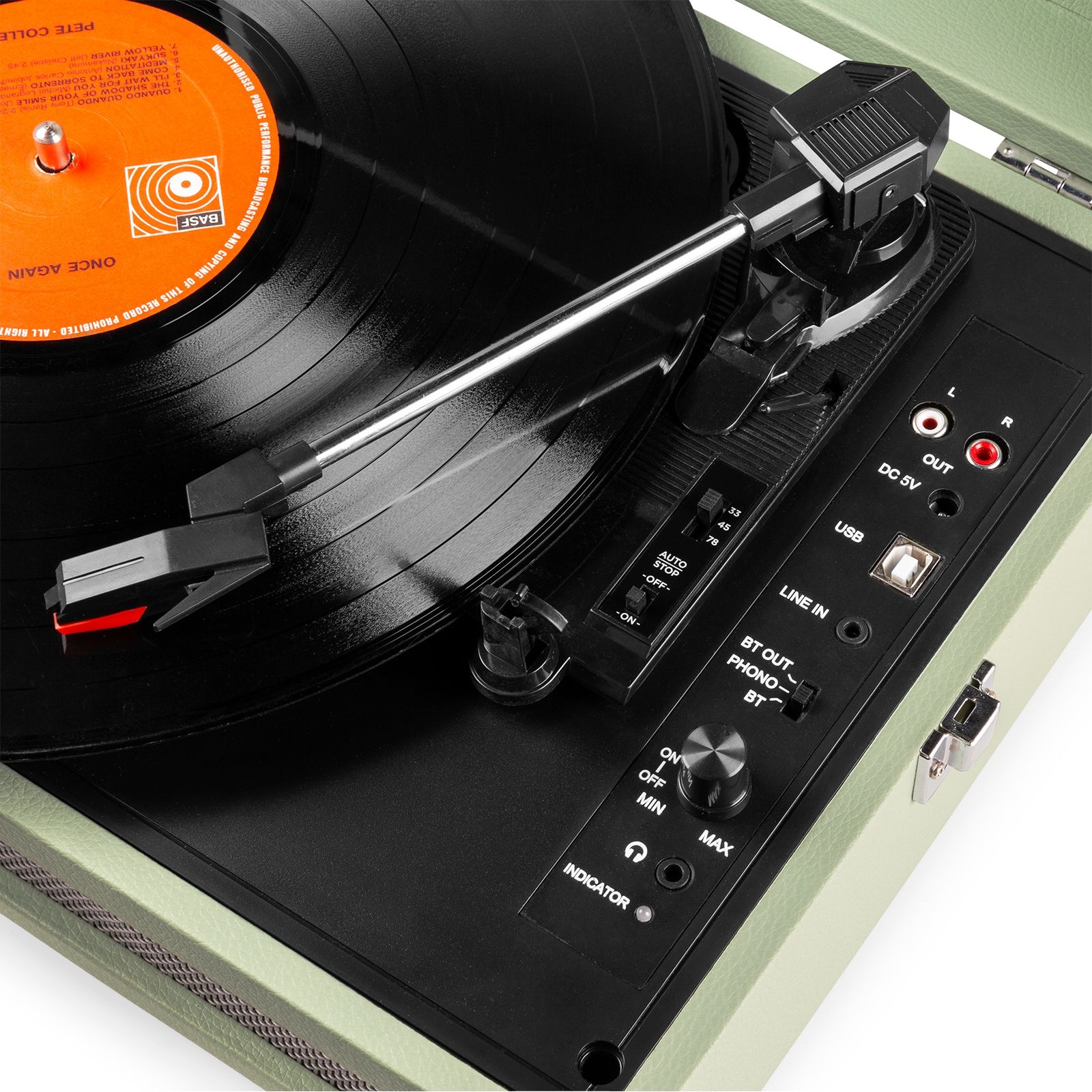 RP118C Record Player Briefcase with BT in/out