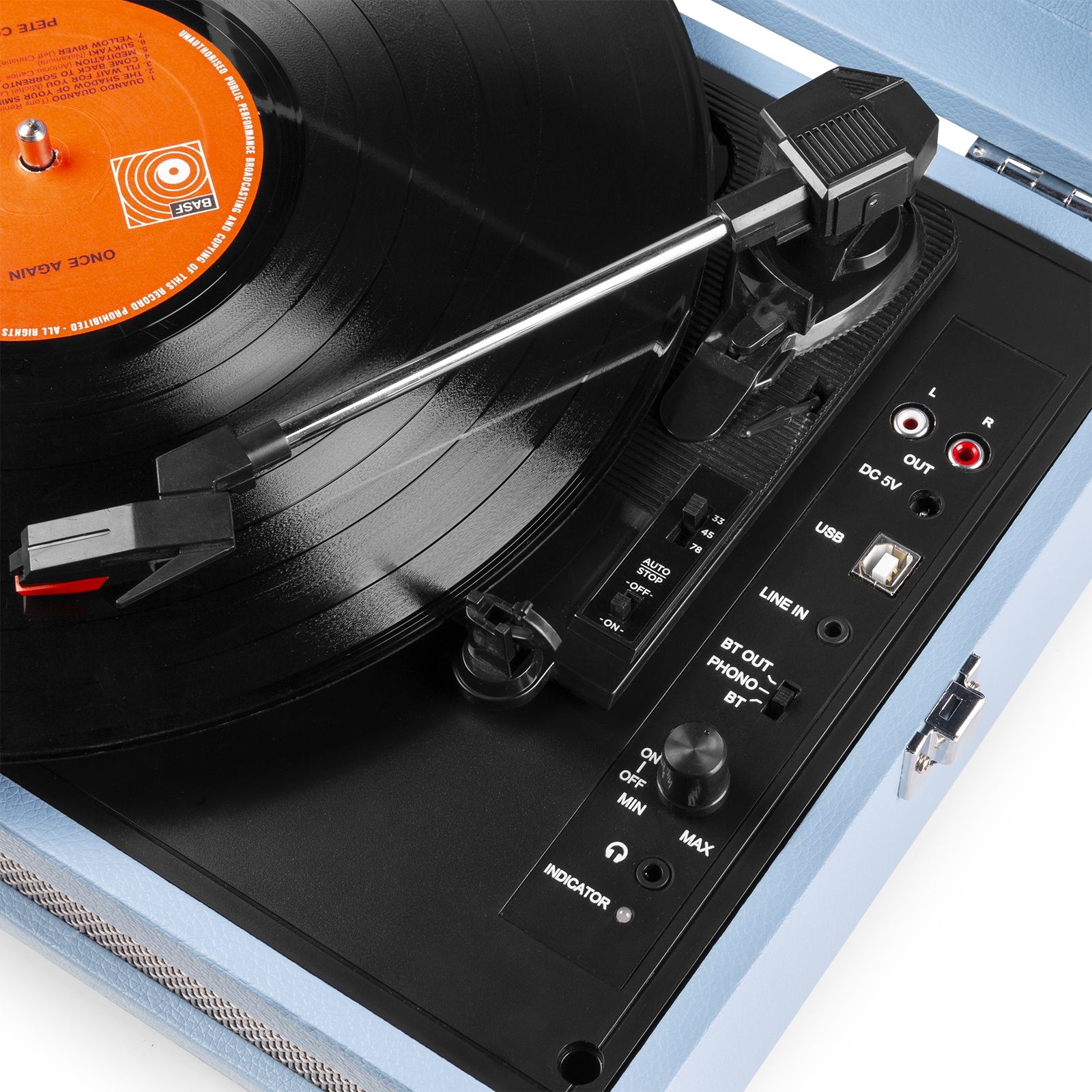 RP118E Record Player Briefcase with BT in/out