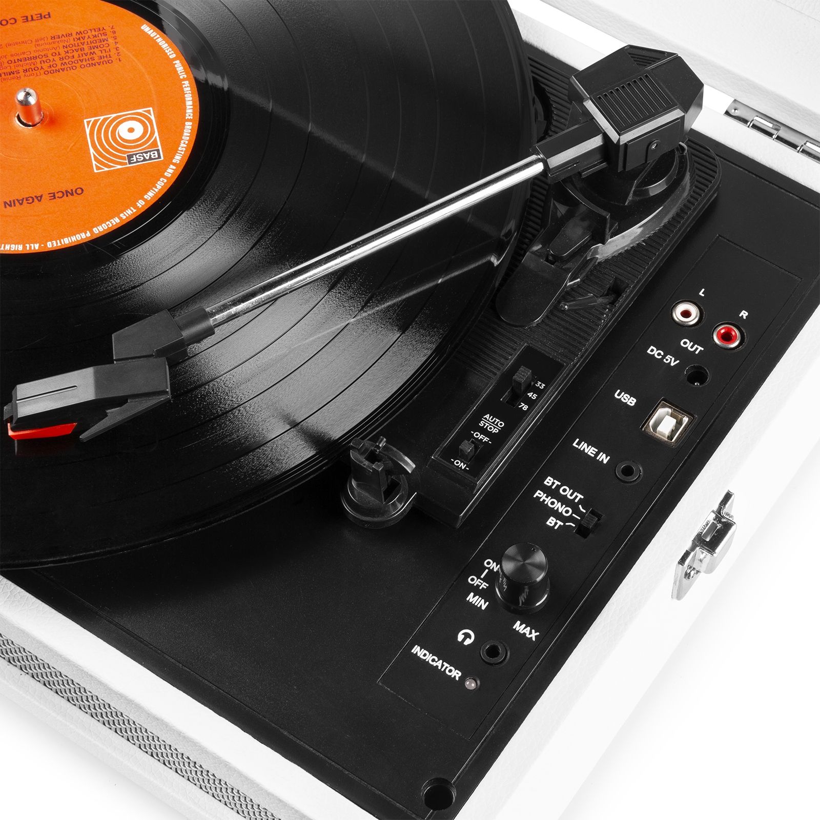 RP118F Record Player Briefcase with BT in/out