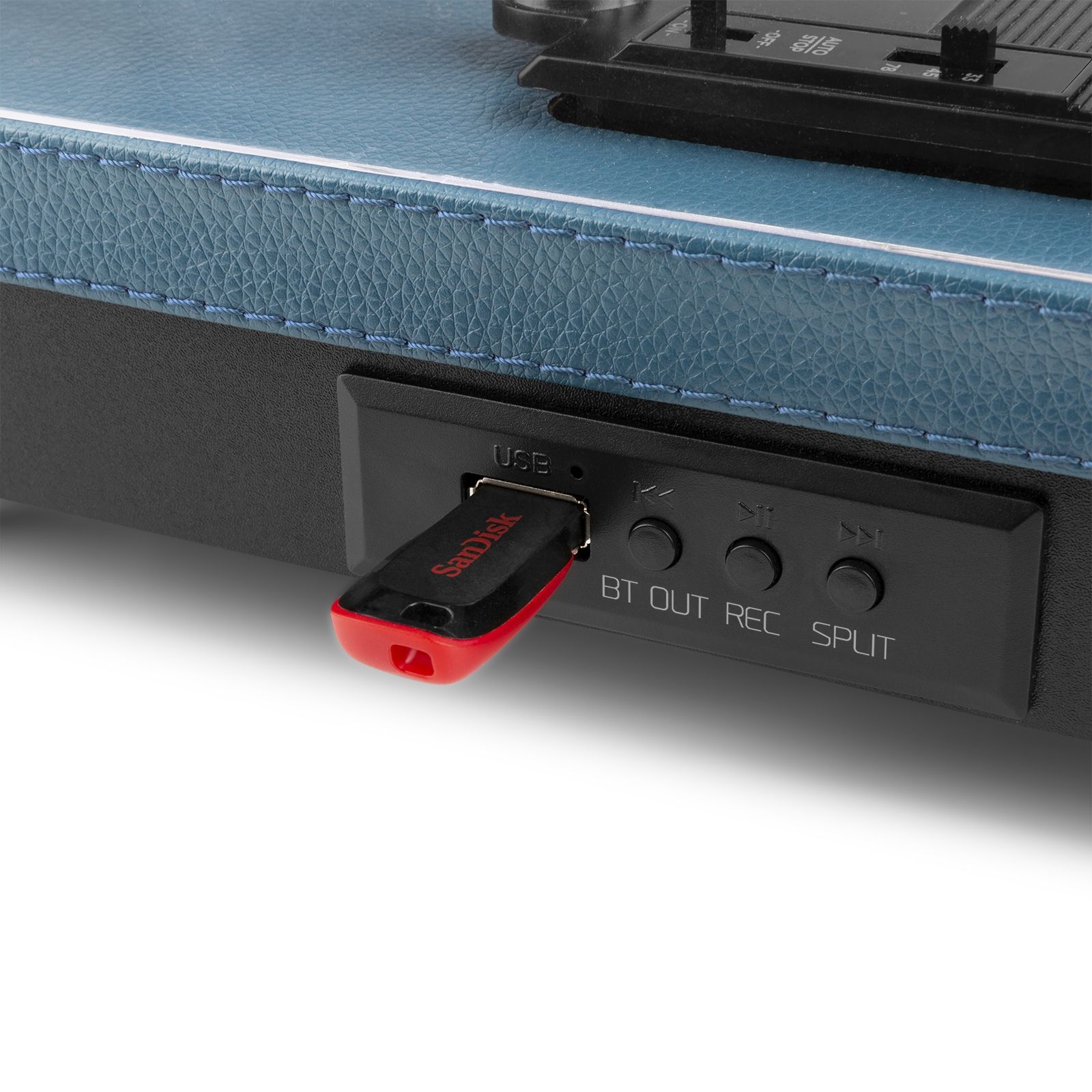 RP113D Record Player with BT in/out Dark Blue