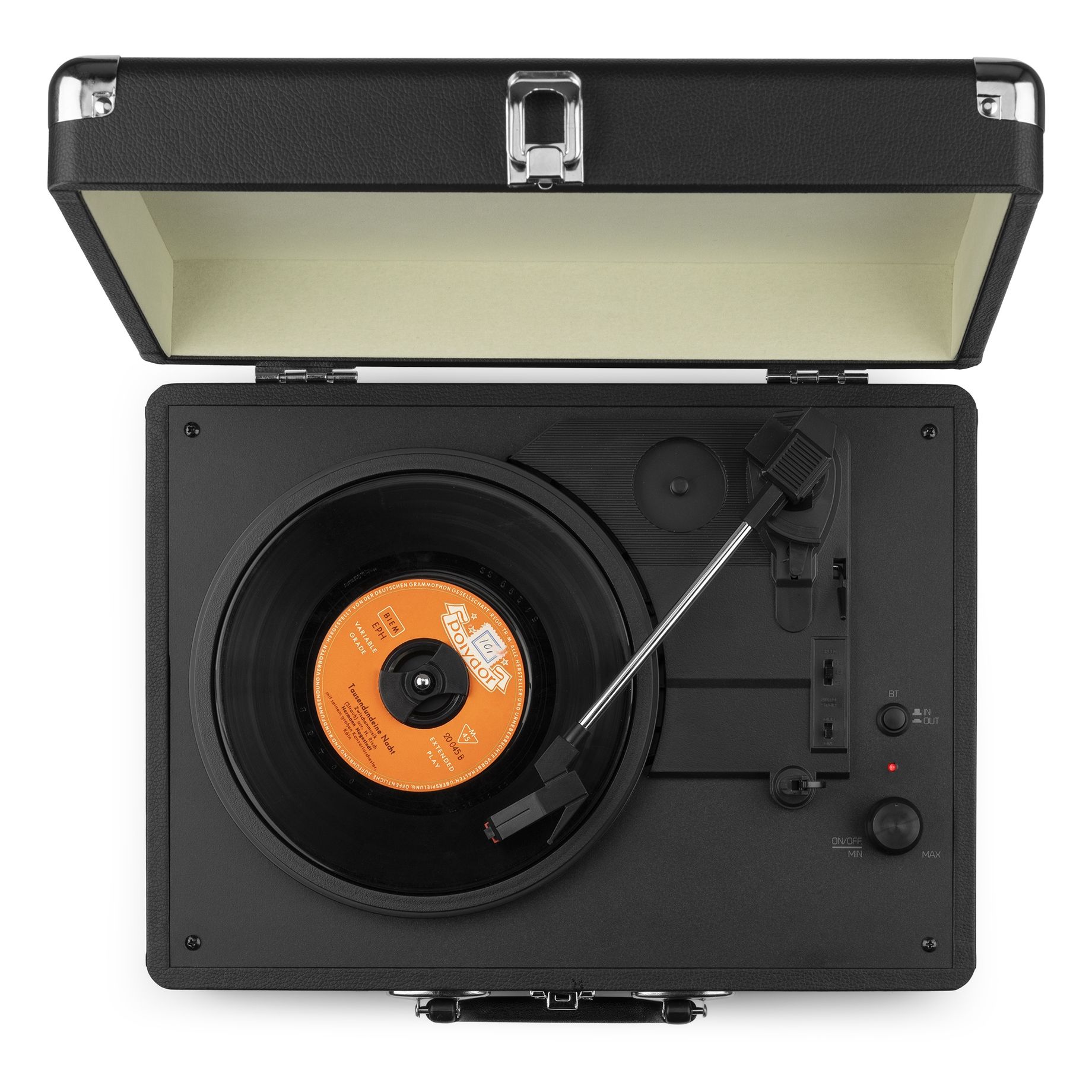 RP116BK Record Player Briefcase with BT In/Out