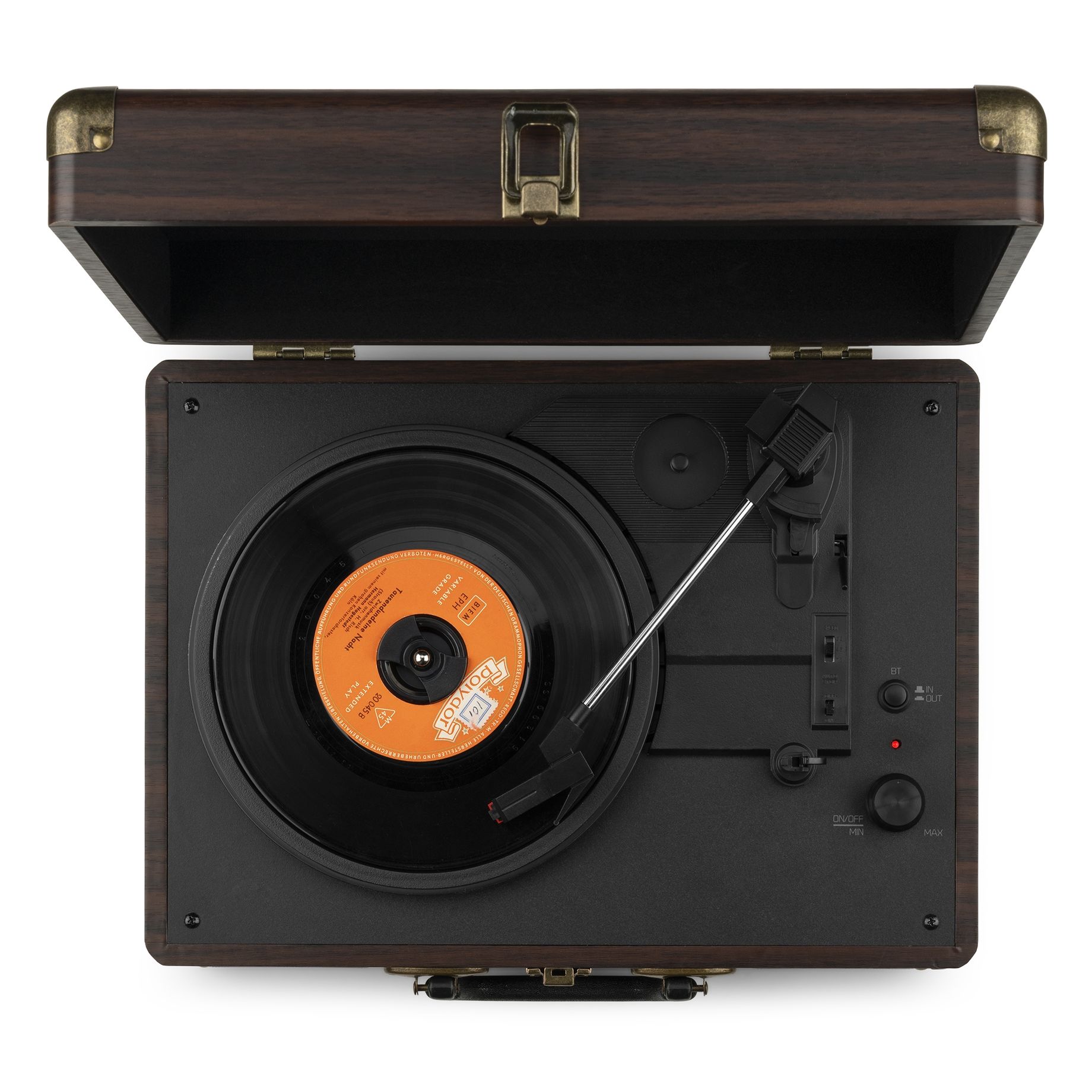 RP116DW Record Player Briefcase with BT In/Out