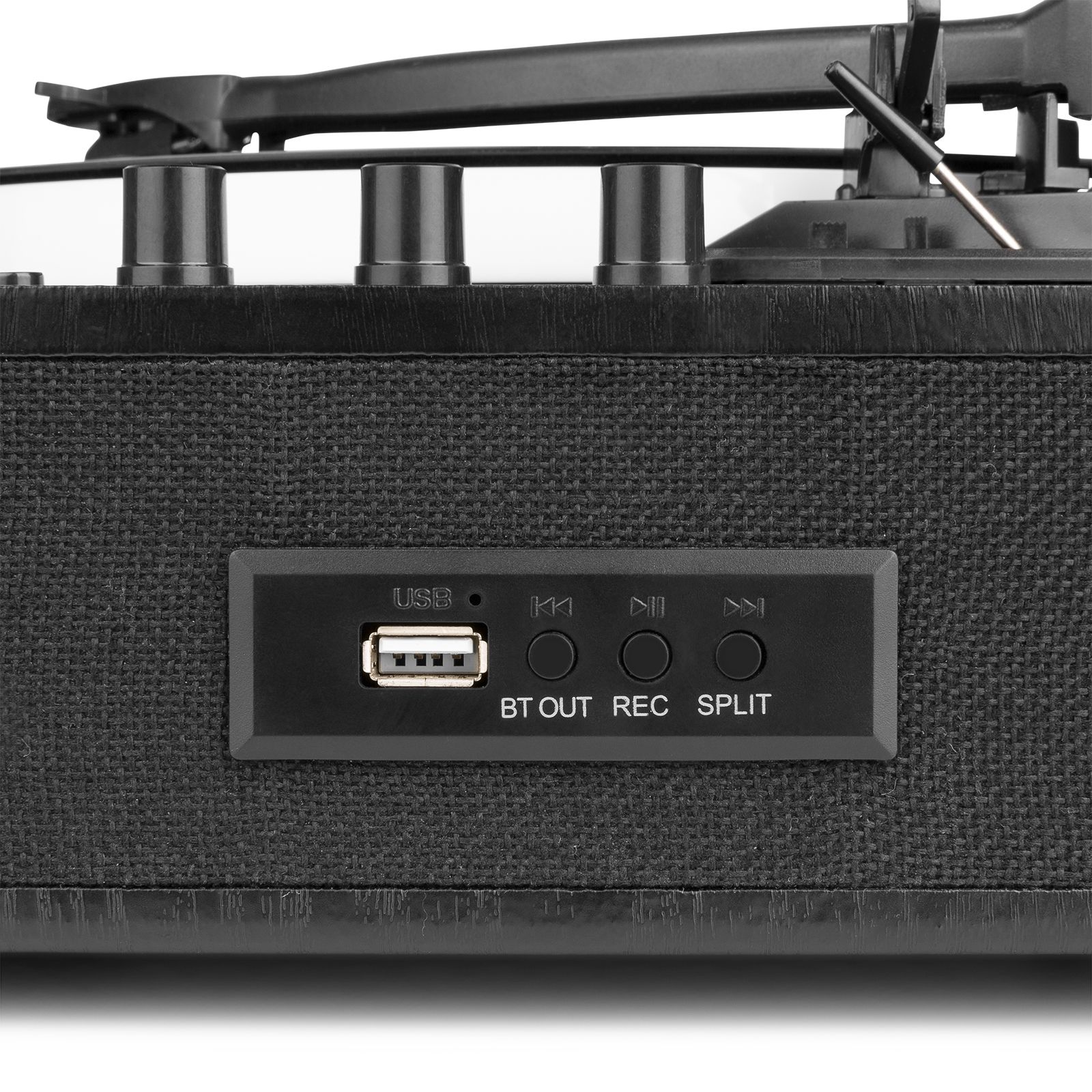 RP162LED Record Player with BT in/out Black