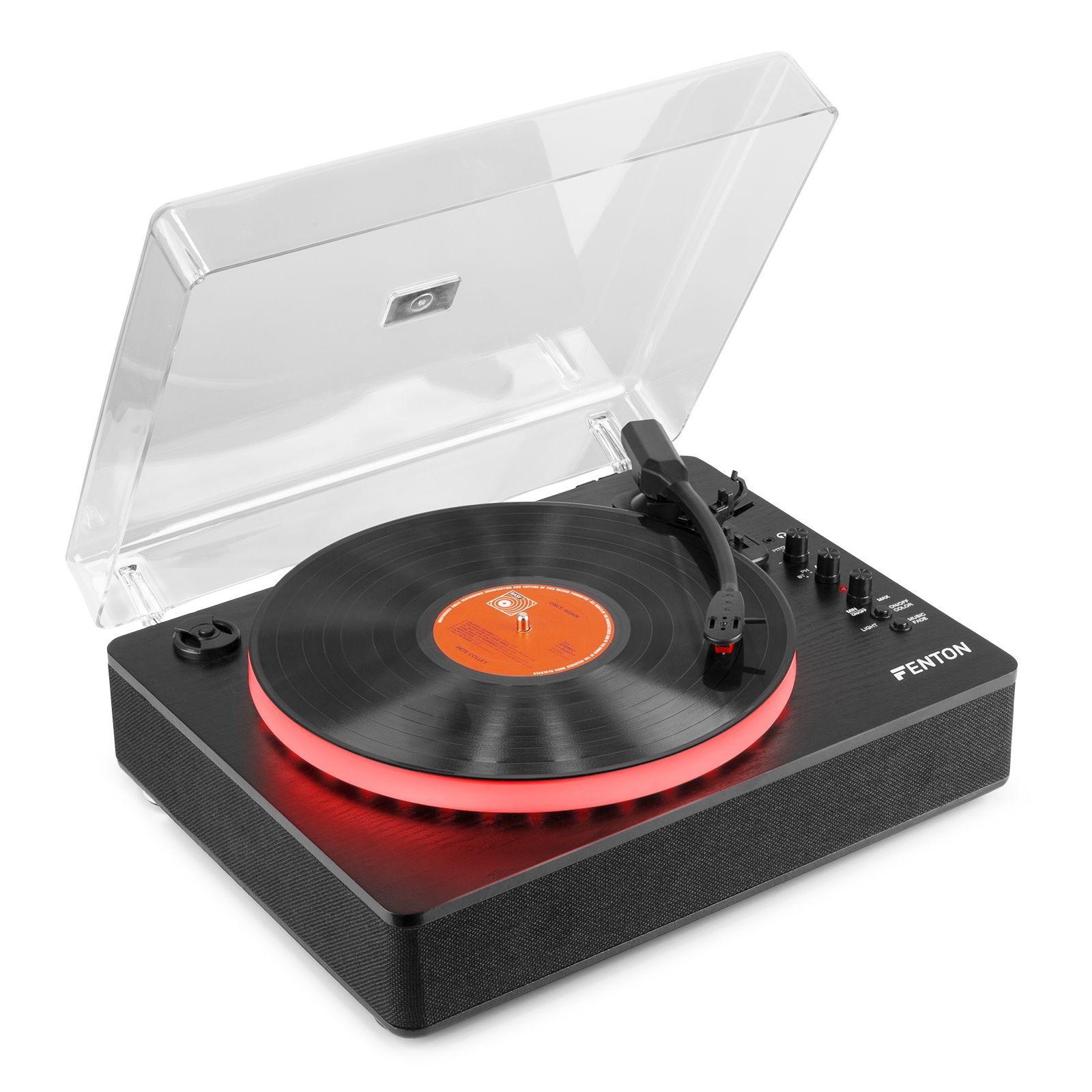 RP162LED Record Player with BT in/out Black