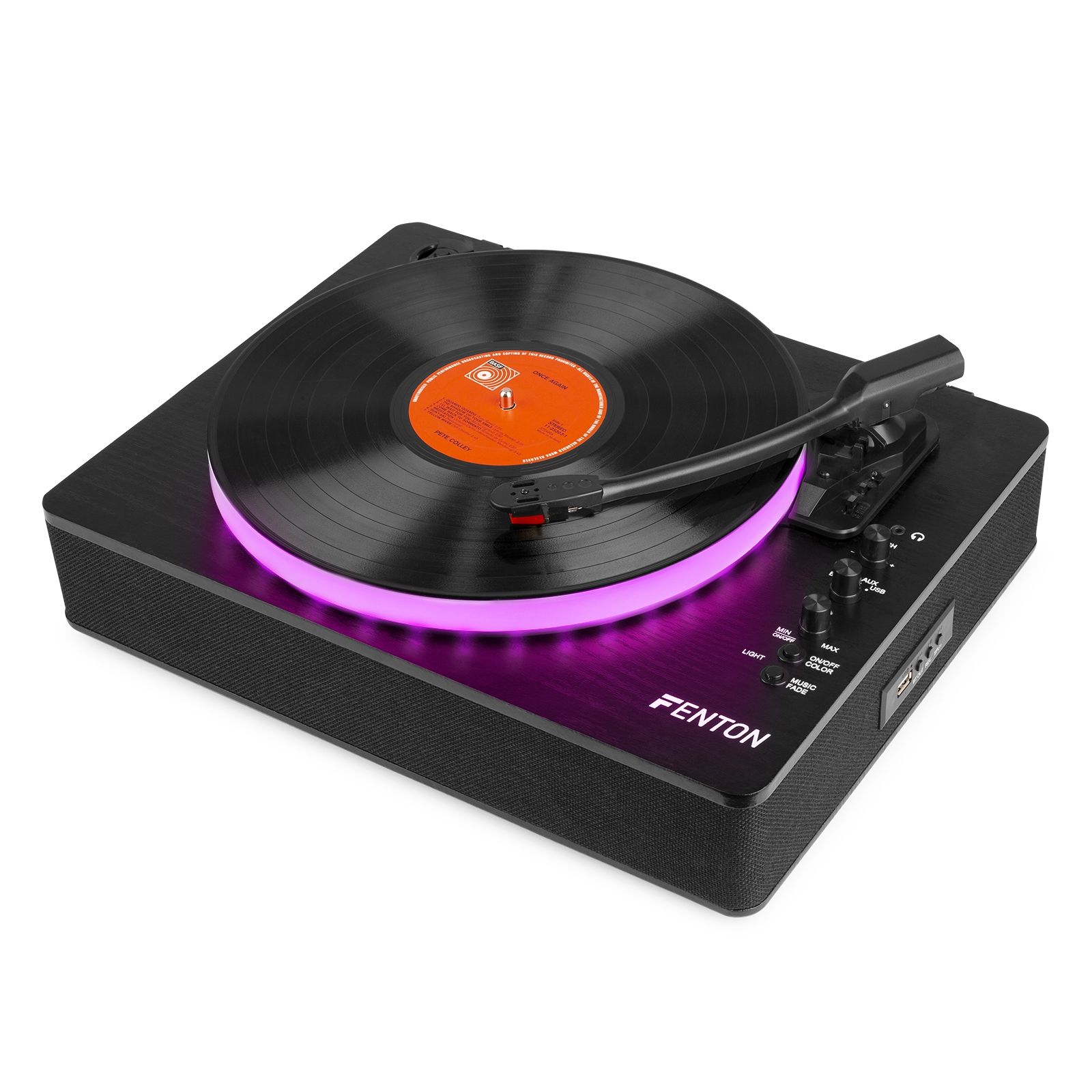 RP162LED Record Player with BT in/out Black