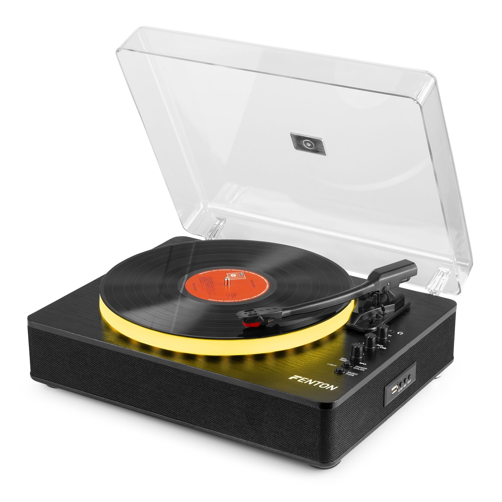 RP162LED Record Player with BT in/out Black