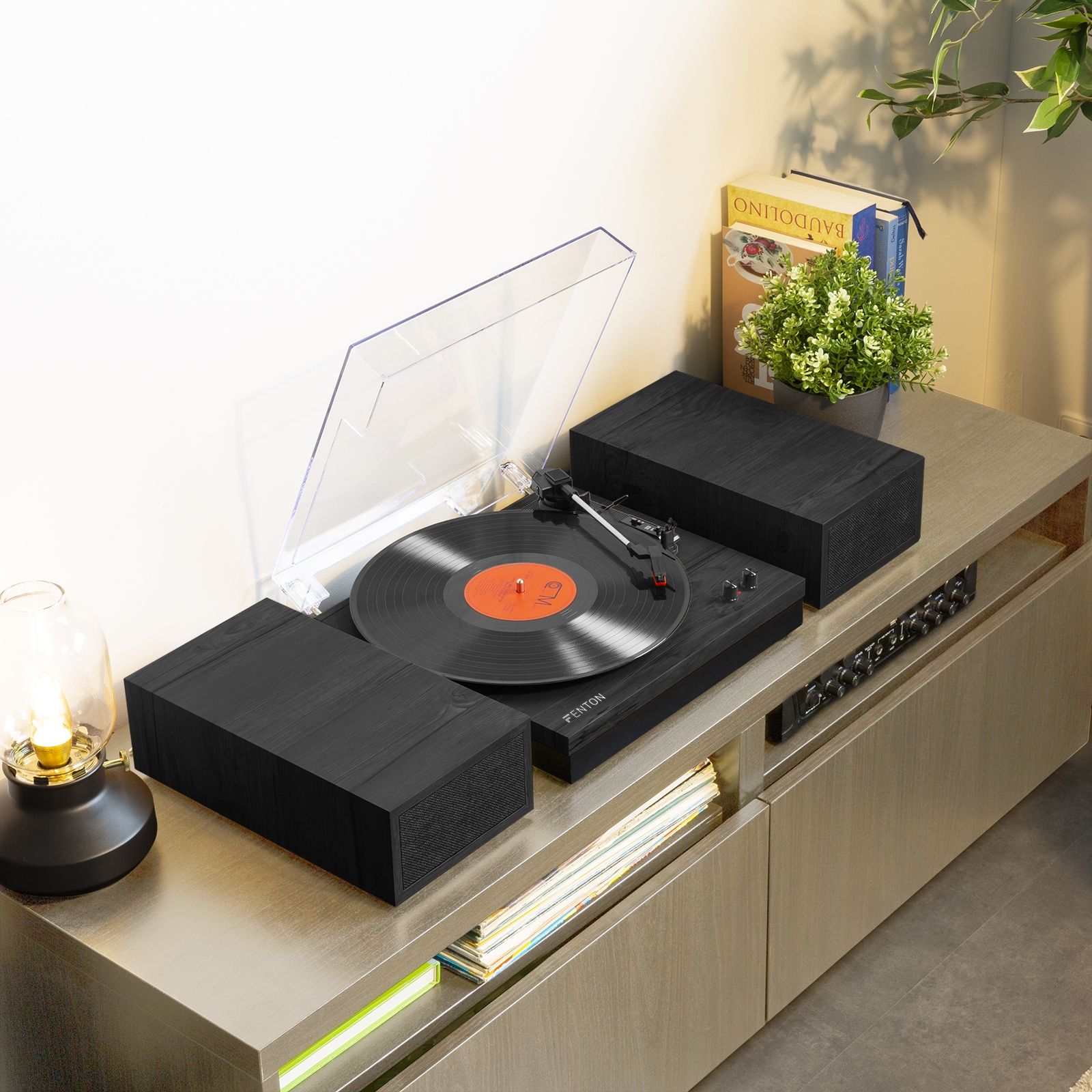 RP165B Record Player Set Black/Grey