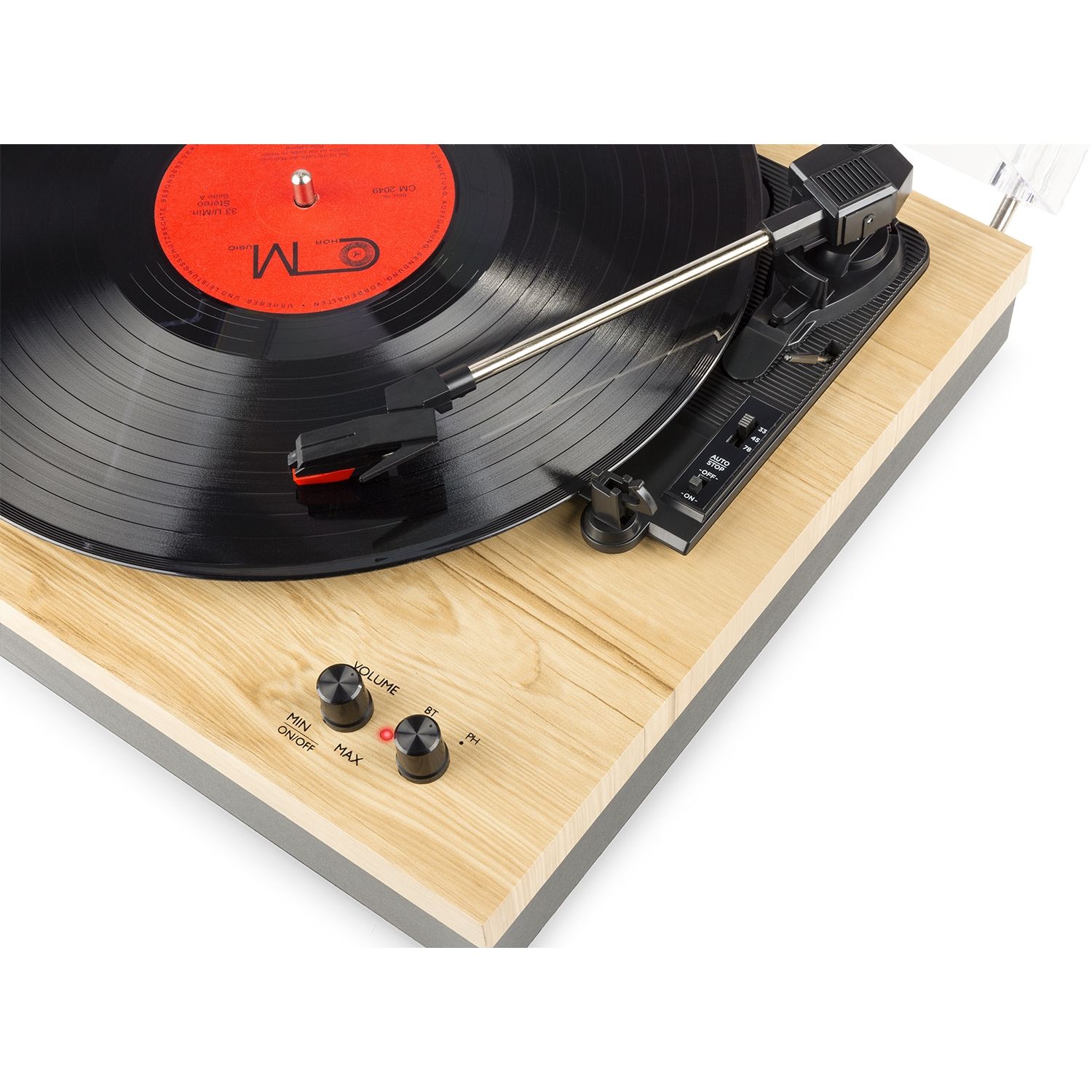 RP165L Record Player Set Light Wood