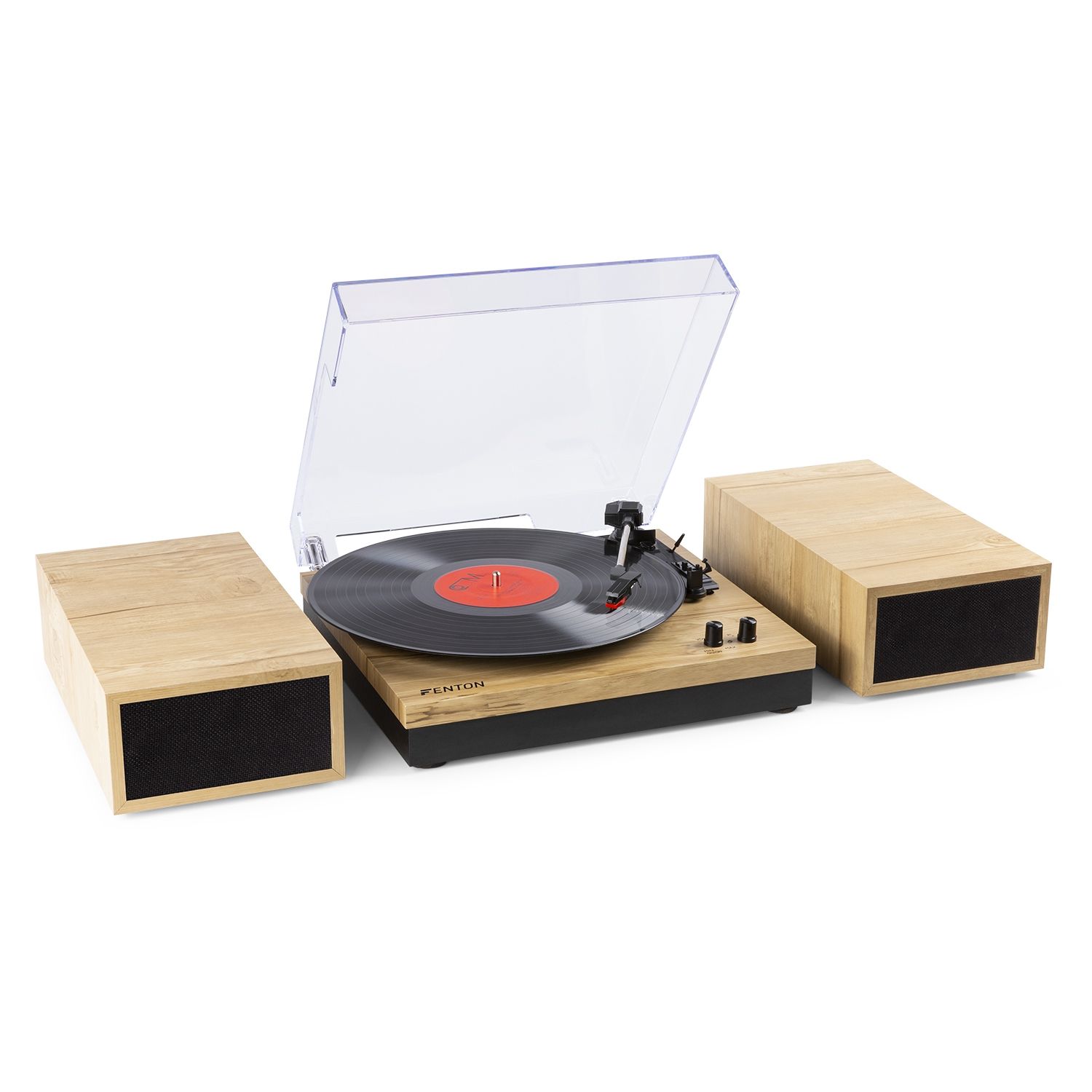 RP165L Record Player Set Light Wood