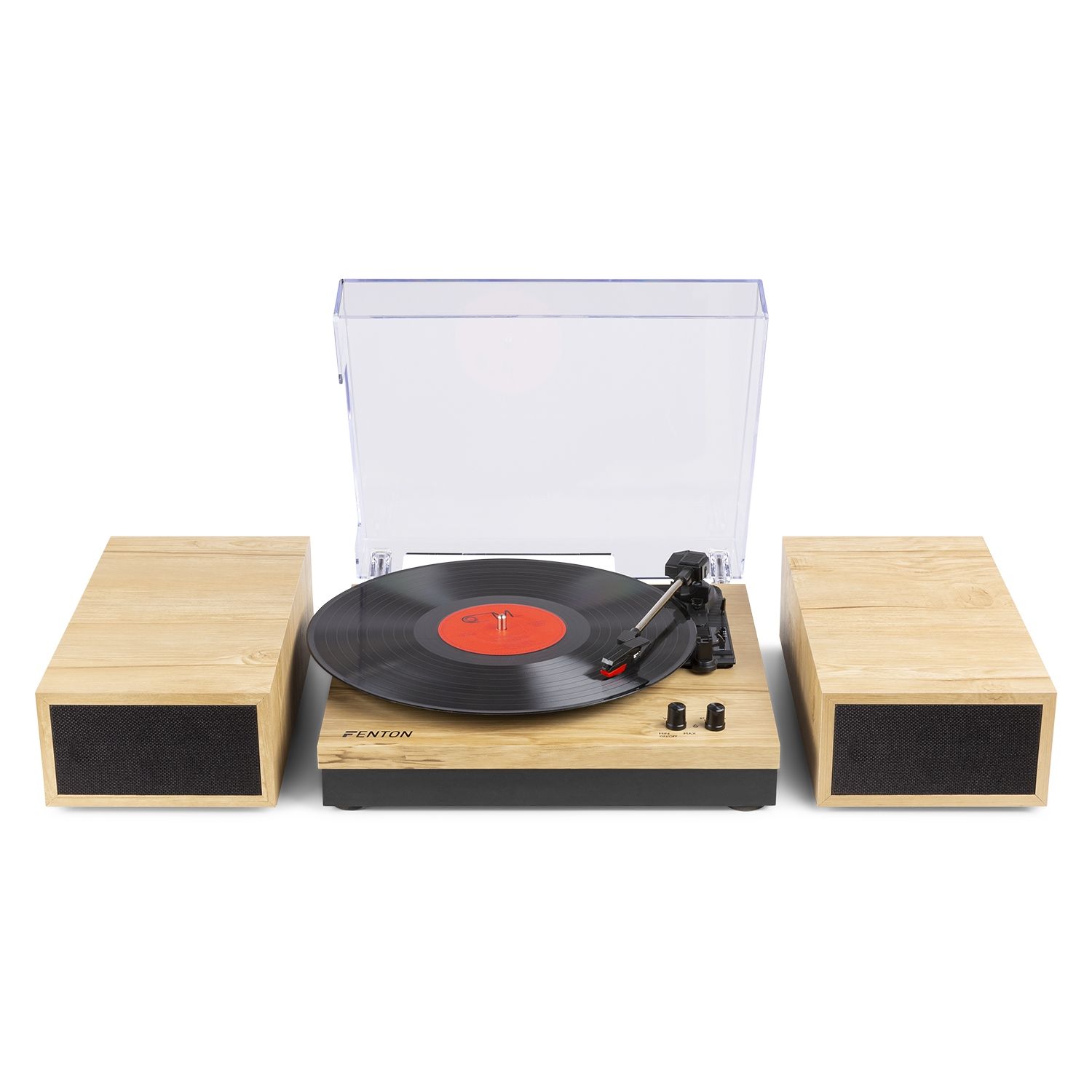 RP165L Record Player Set Light Wood